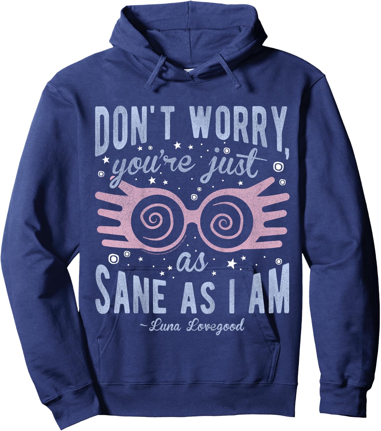Kids Harry Potter Luna You're Just As Sane As I Am Quote Hoodie - Hoodie | Navy
