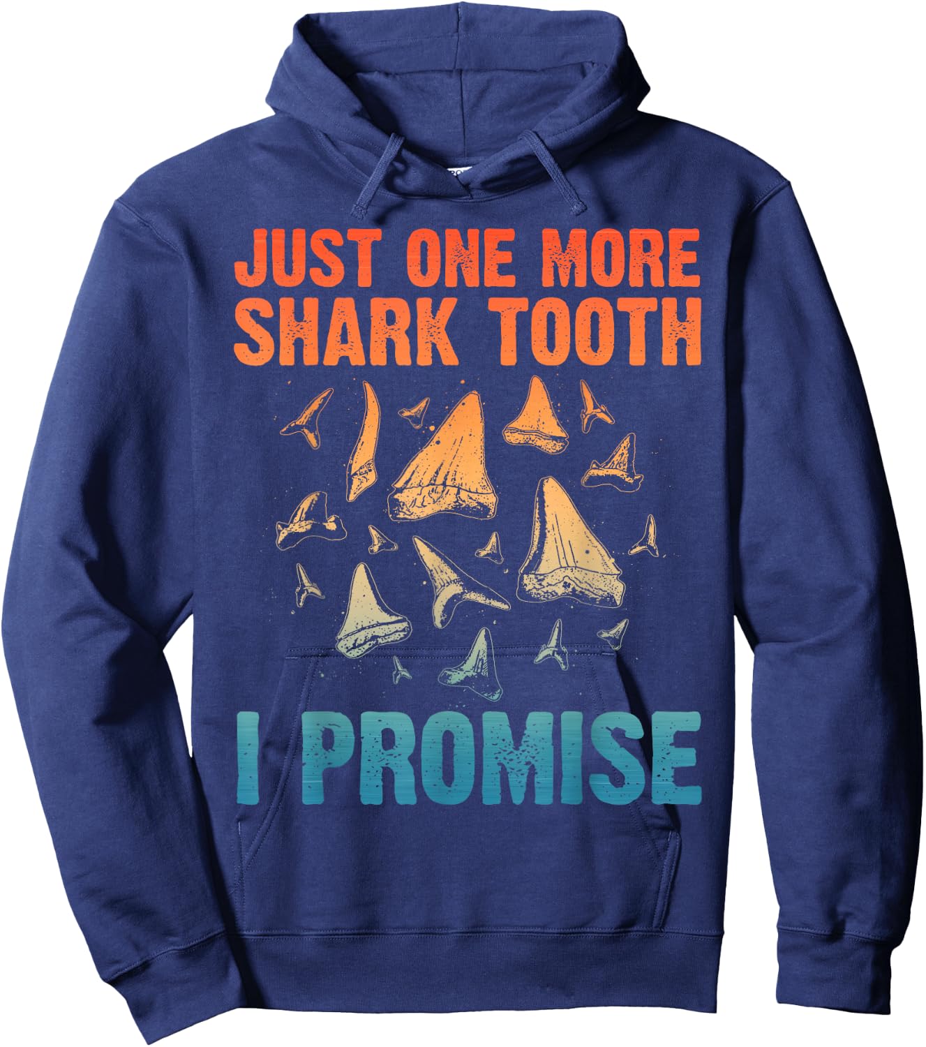 Funny Shark Teeth Art Women Shark Teeth Lover Hoodie - Hoodie | Navy