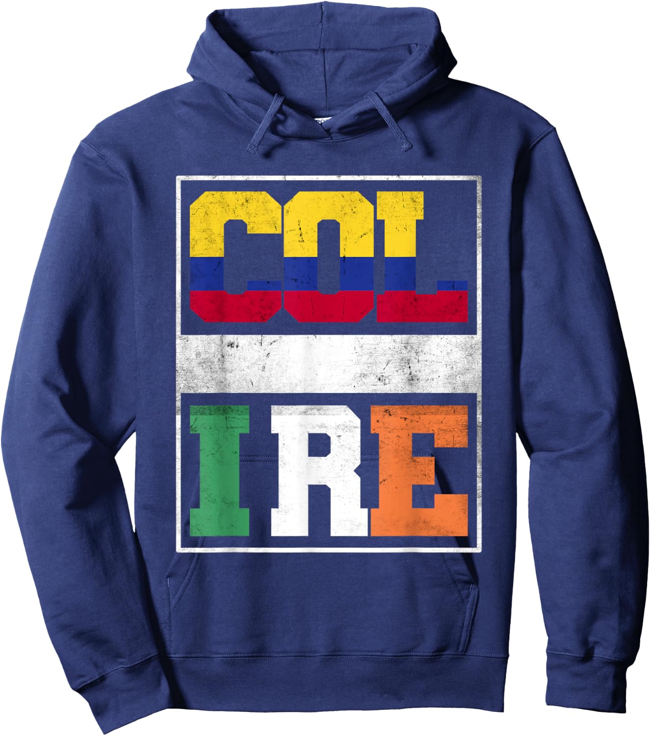 Colombia and Ireland Mix Colombian Irish Roots Hoodie - Hoodie | Navy