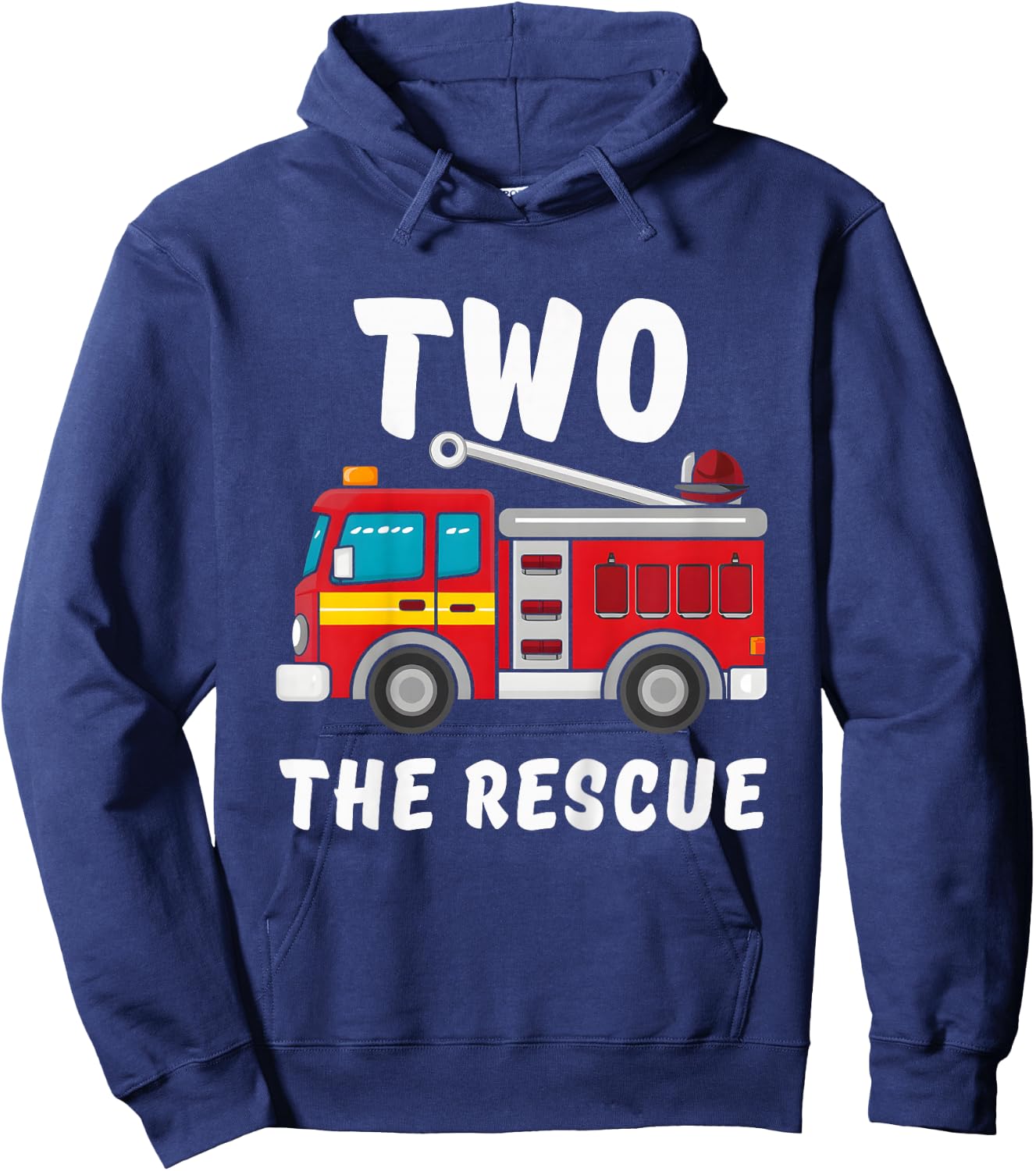 2 The Rescue Fireman 2nd Birthday party Hoodie - Hoodie | Navy