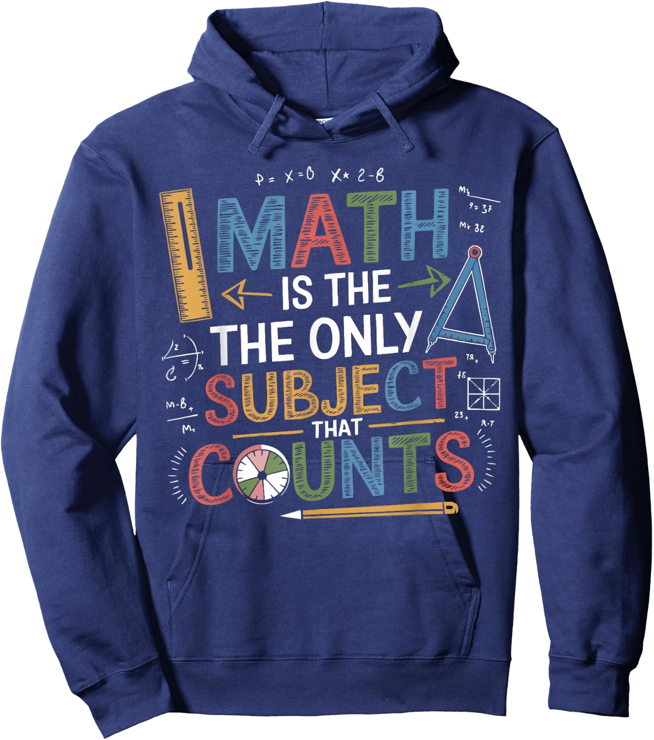 Funny Math Teacher Mathematician Subject Mathematics Joke Hoodie - Hoodie | Navy