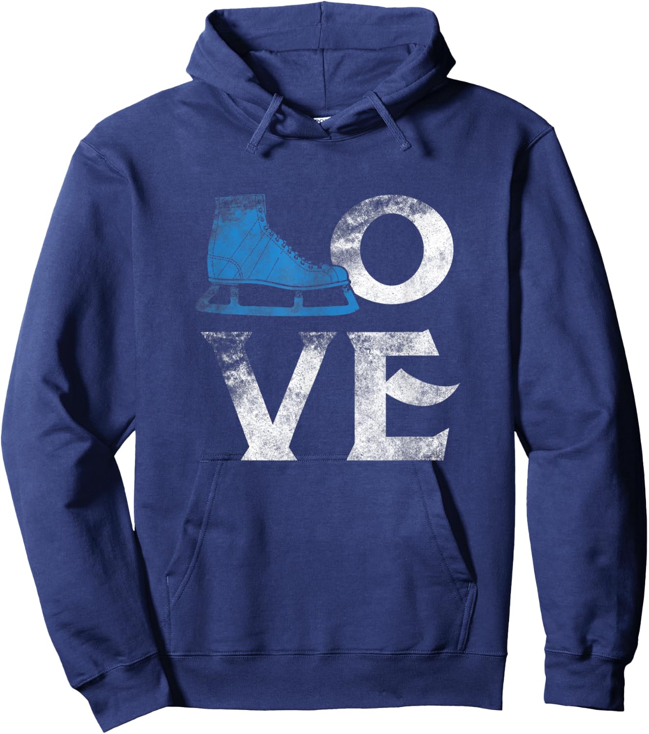 Love Figure Ice Skating Sport T Shirt Skate Lover Rink Hoodie - Hoodie | Navy