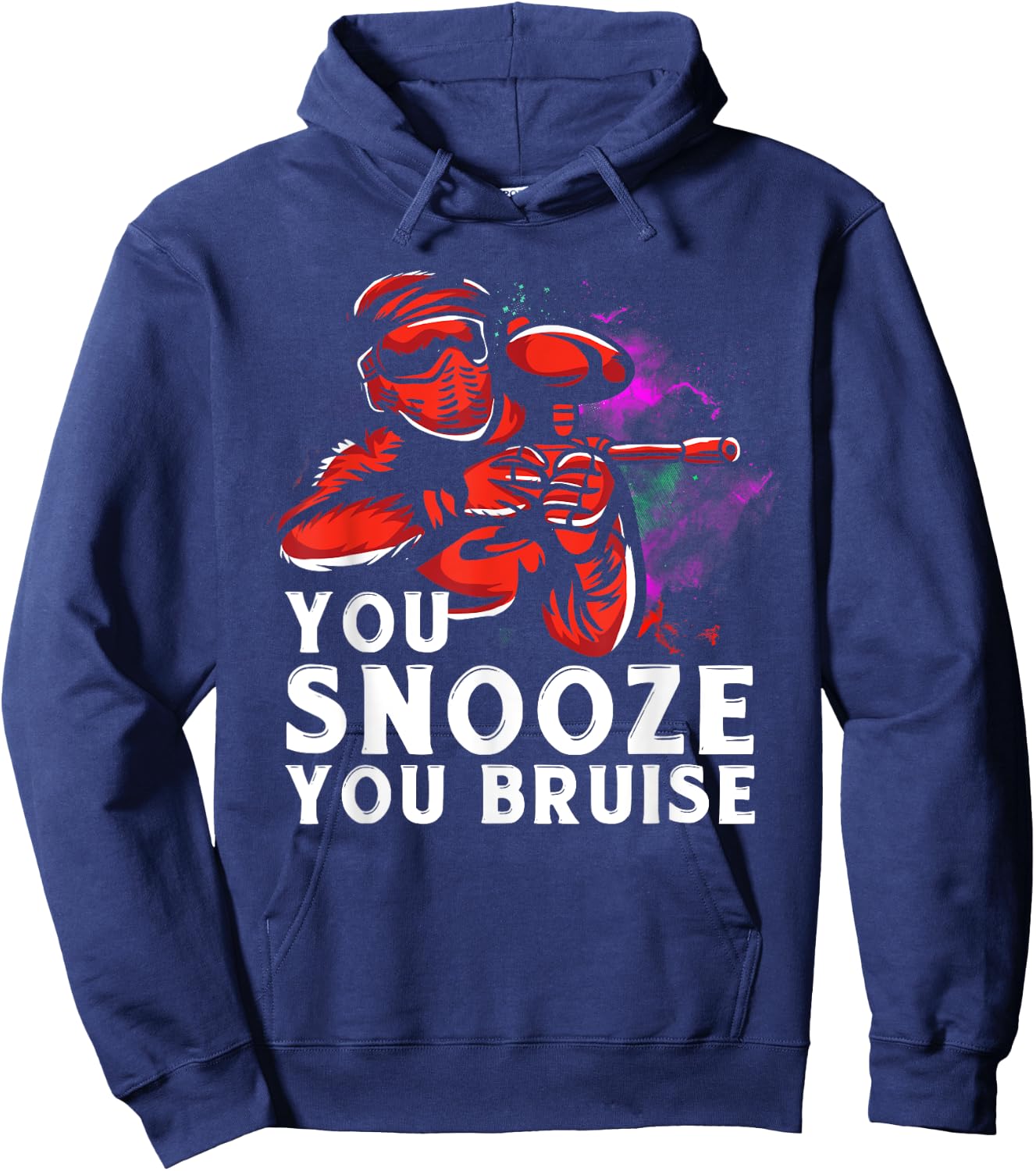 Funny Paintball Design Boys Kids Paintball Player Hoodie - Hoodie | Navy