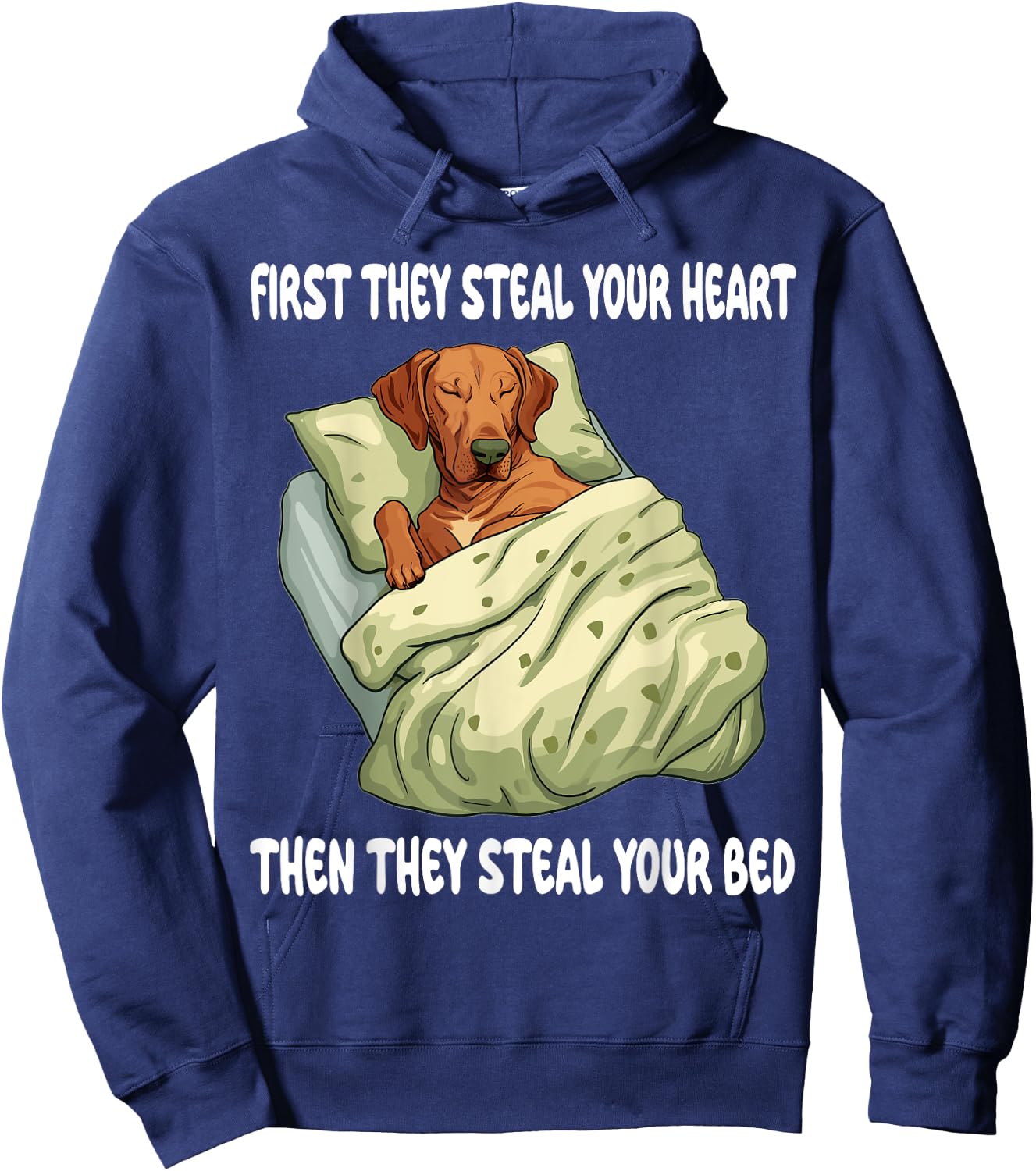 Rhodesian Ridgeback Sleeping Pajamas Nightgown Hoodie - Hoodie | Navy