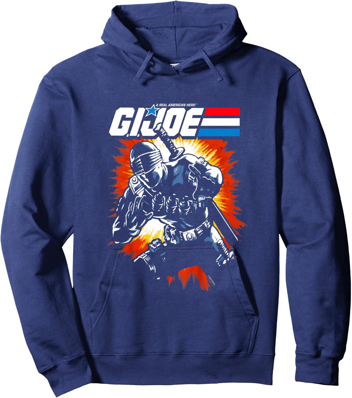 Kids G.I. Joe A Real American Hero Snake Eyes Action Poster Hoodie - Hoodie | Navy