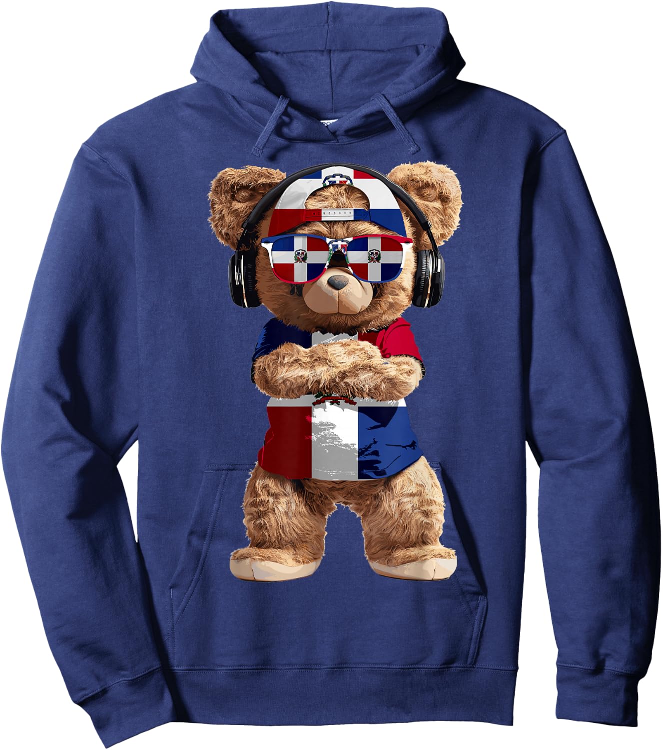 Dominican Republic Flag Souvenirs Bear Products Dominican Hoodie - Hoodie | Navy