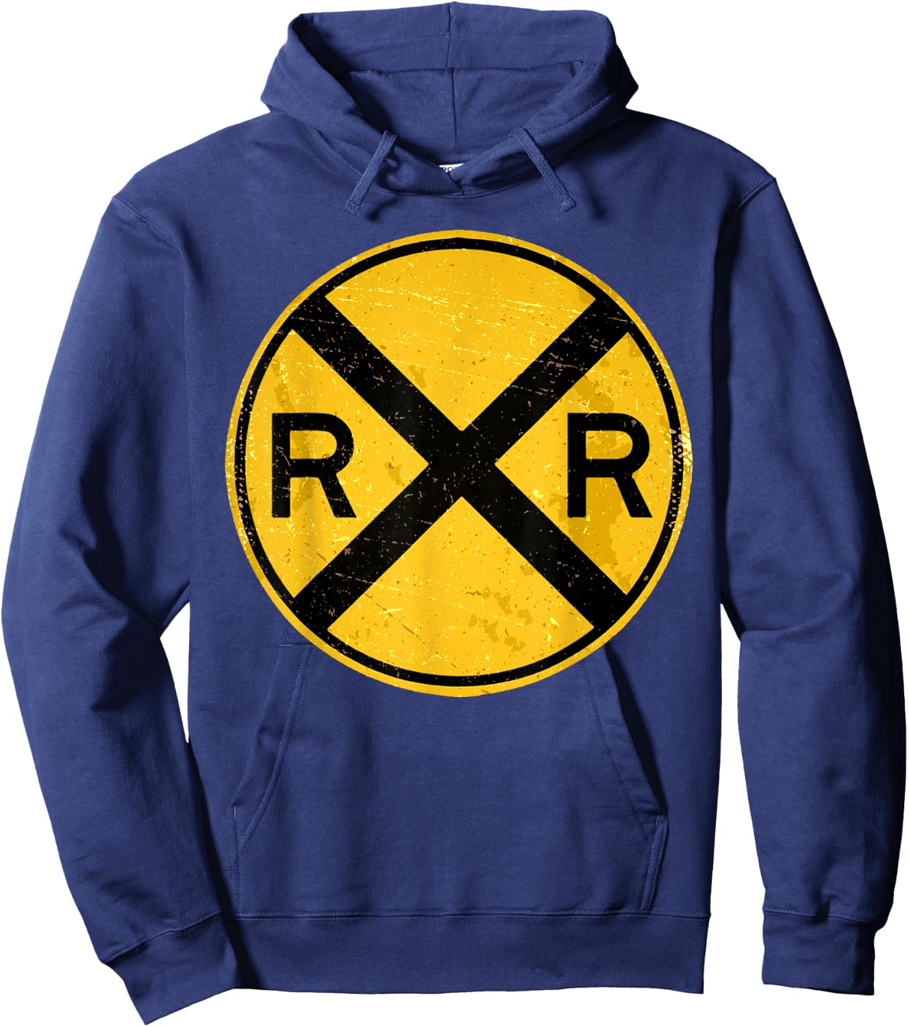 Cool Train Art Women Railroad Crossing Model Train Hoodie - Hoodie | Navy