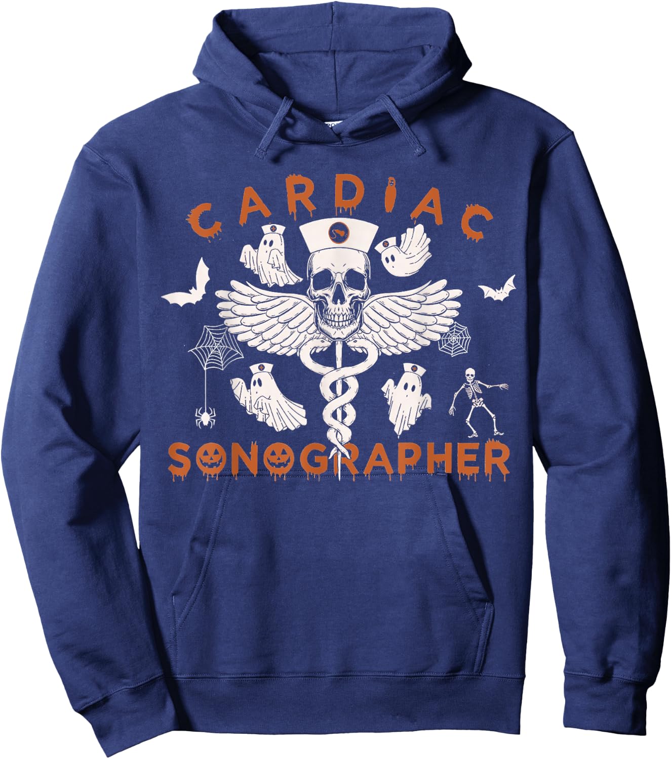 Cardiac Sonographer Halloween, Cardiovascular Halloween Hoodie - Hoodie | Navy