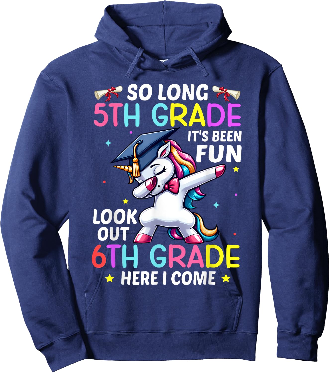 So Long 5th Grade Graduation 6th Grade Here I Come 2024 Hoodie - Hoodie | Navy