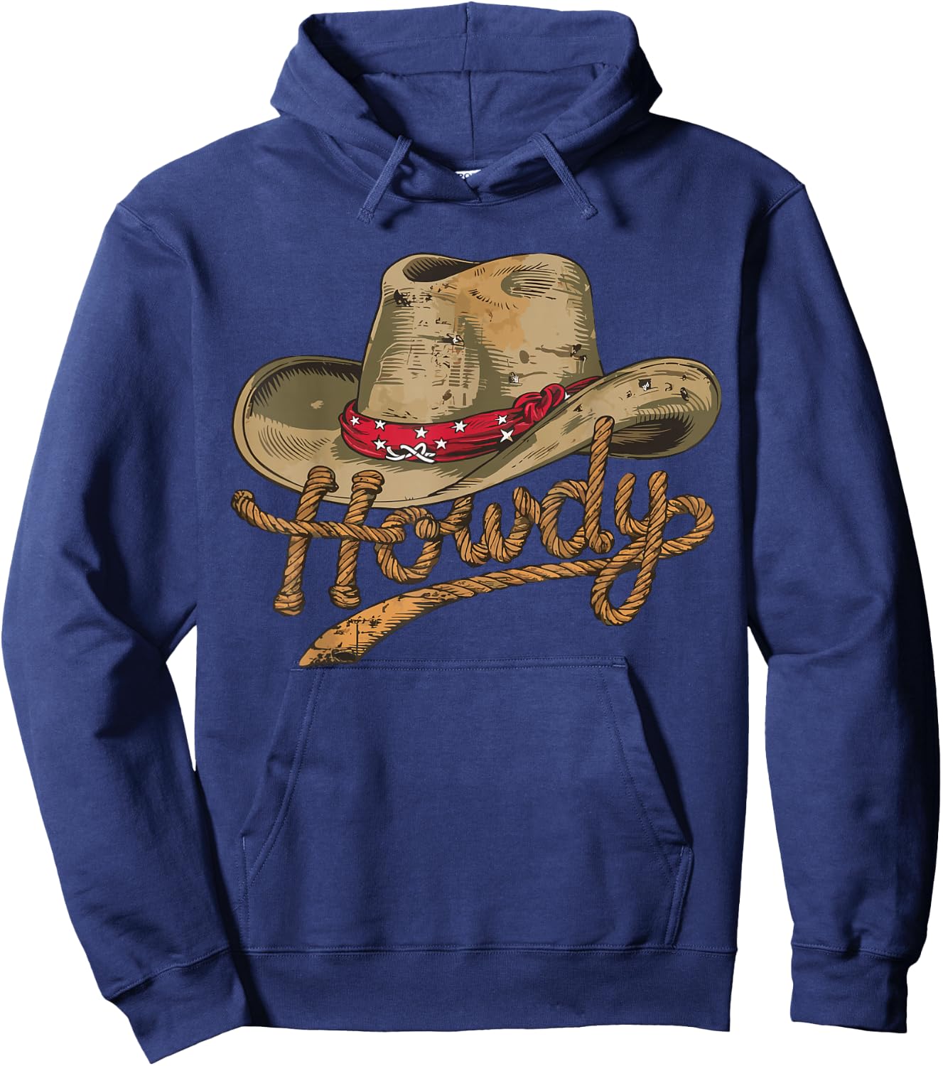 Howdy Cowboy Hat Funny Western Rodeo Hoodie - Hoodie | Navy
