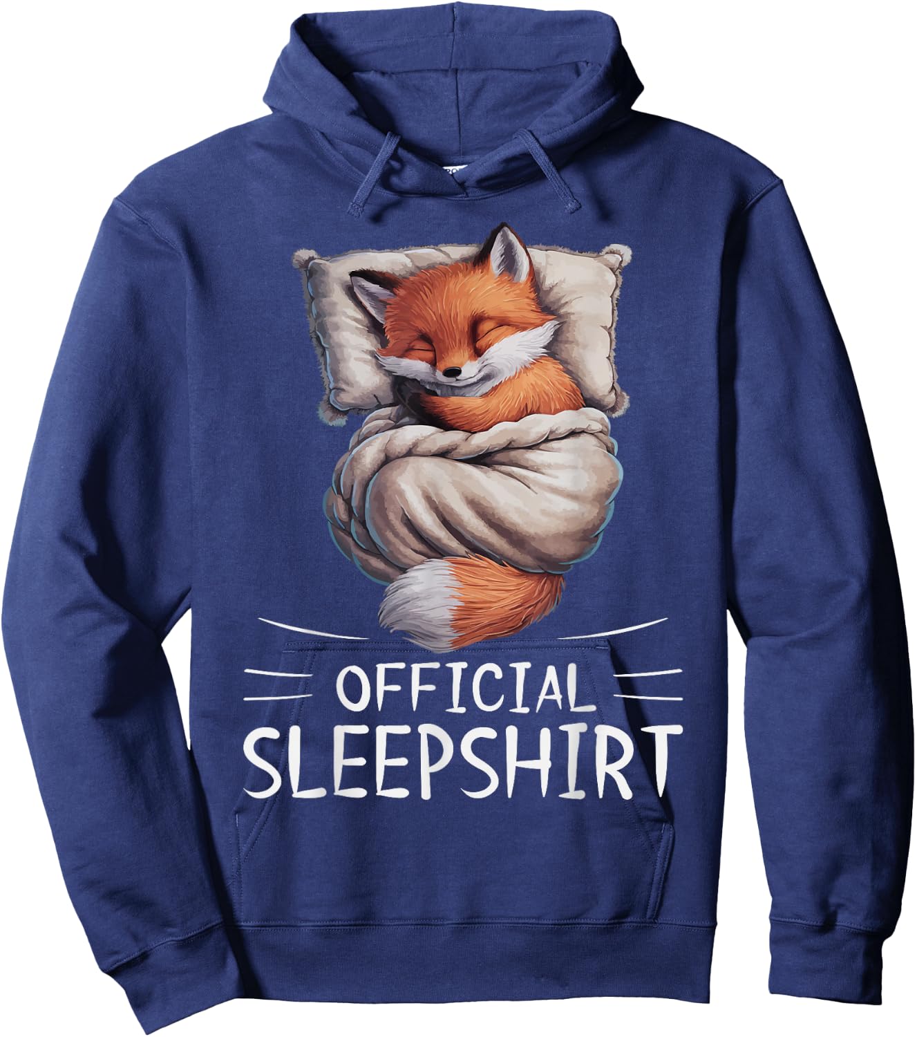 Fox Animal Official Sleepshirt Pajamas Nightgown Hoodie - Hoodie | Navy
