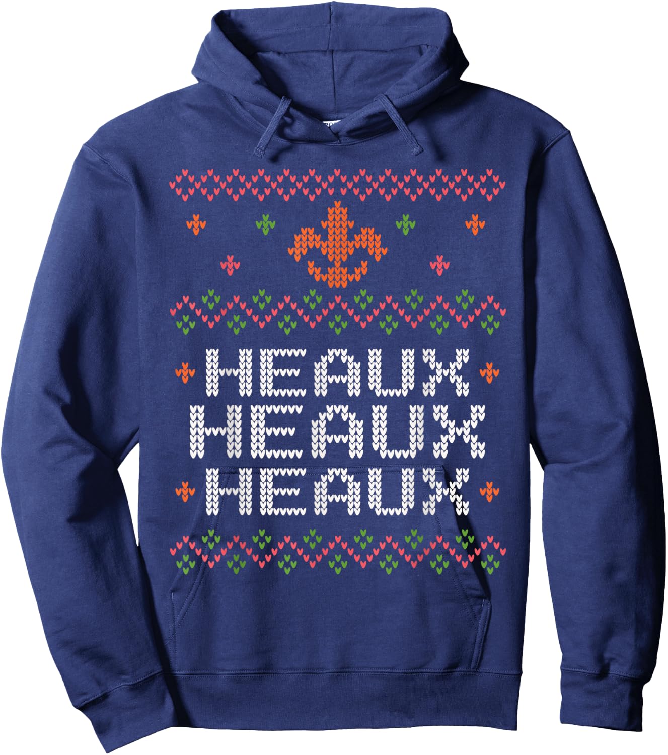 Ugly Cajun Christmas Xmas New Orleans Southern Louisiana Hoodie - Hoodie | Navy