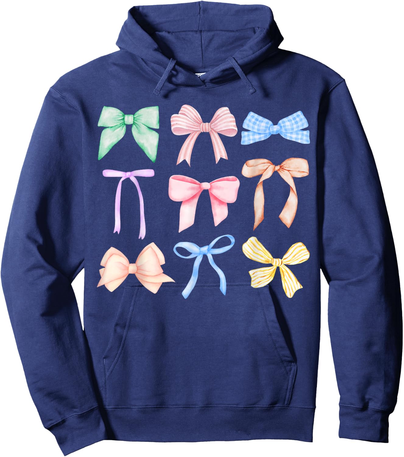 Bows Coquette Bow Coquette Aesthetic Preppy Girly Girl Hoodie - Hoodie | Navy