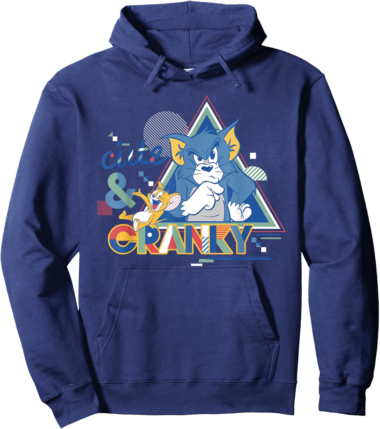 Tom and Jerry Cranky and Cute Hoodie - Hoodie | Navy