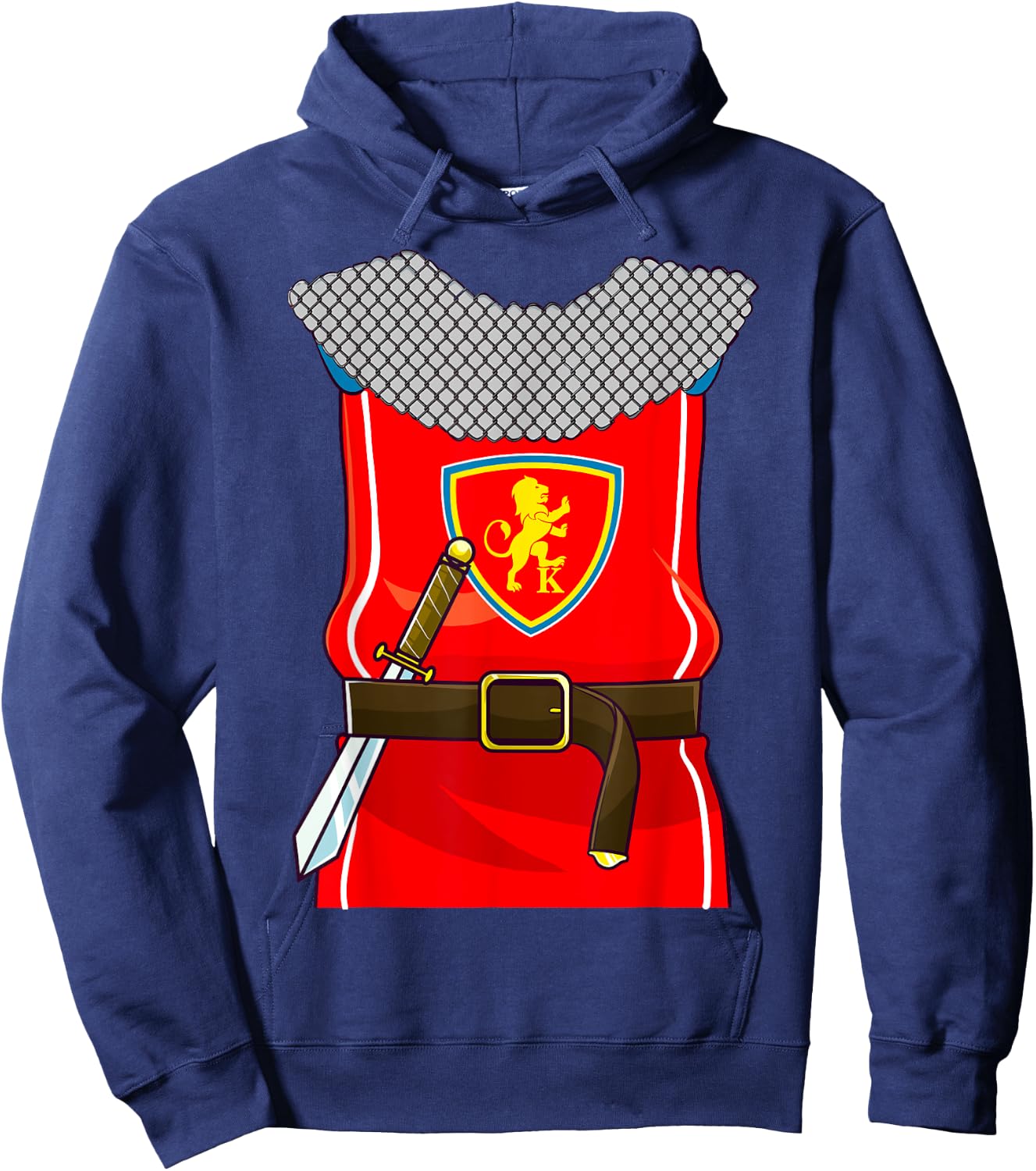 Knight Costume Knights Armor Sword Halloween Kids Boys Men Hoodie - Hoodie | Navy