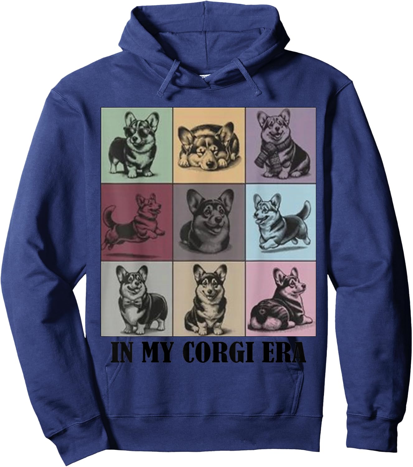 Funny Corgi Mom Quote in My Corgi Era Cool Dog Lovers Hoodie - Hoodie | Navy