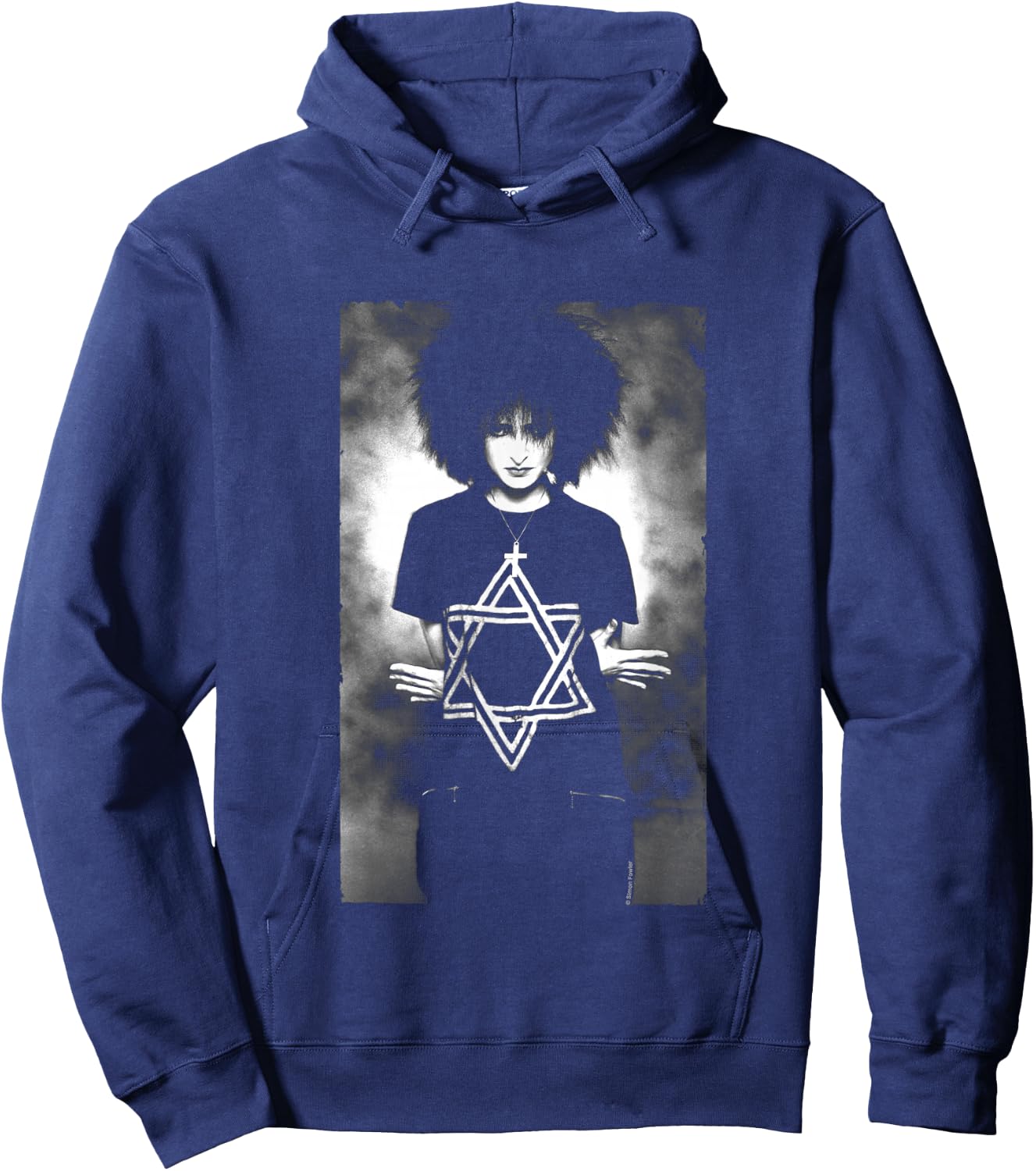 Singer Siouxsie Sioux B&W Studio Photo By Simon Fowler Hoodie - Hoodie | Navy
