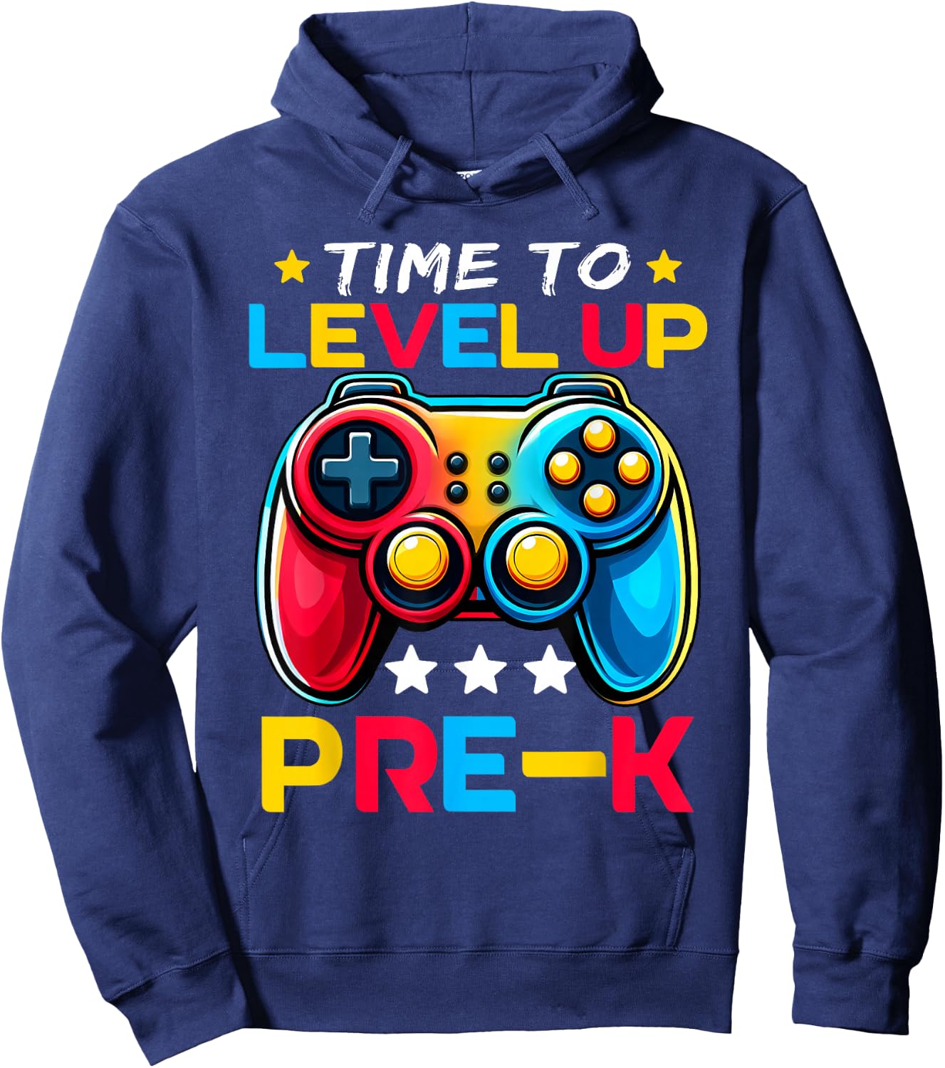 Time To Level Up Pre-K Video Gamer Kids Back To School Hoodie - Hoodie | Navy