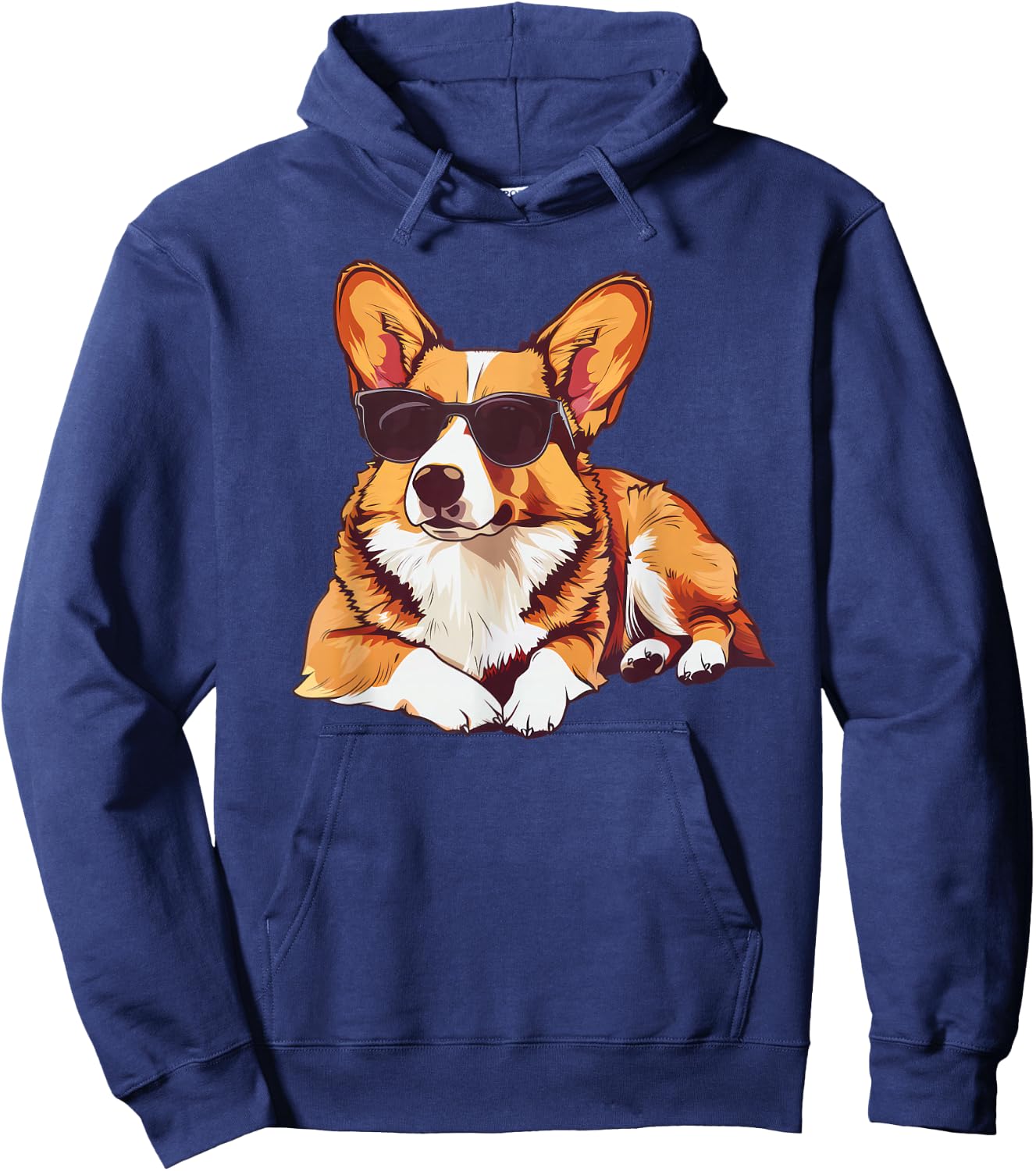 Pembroke Welsh Corgi Dog Sunglasses Hoodie - Hoodie | Navy