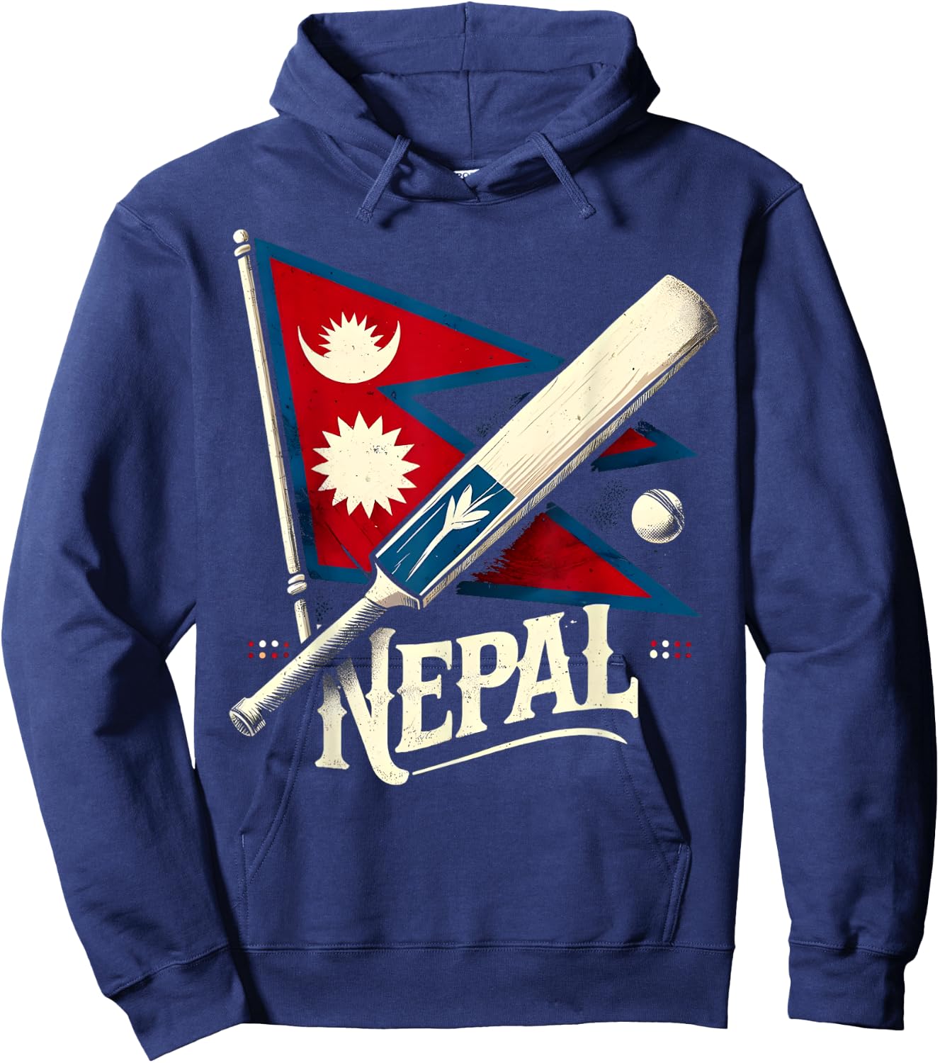 Nepal Cricket Jersey 2024, Cricket Flag of Nepal Team Hoodie - Hoodie | Navy