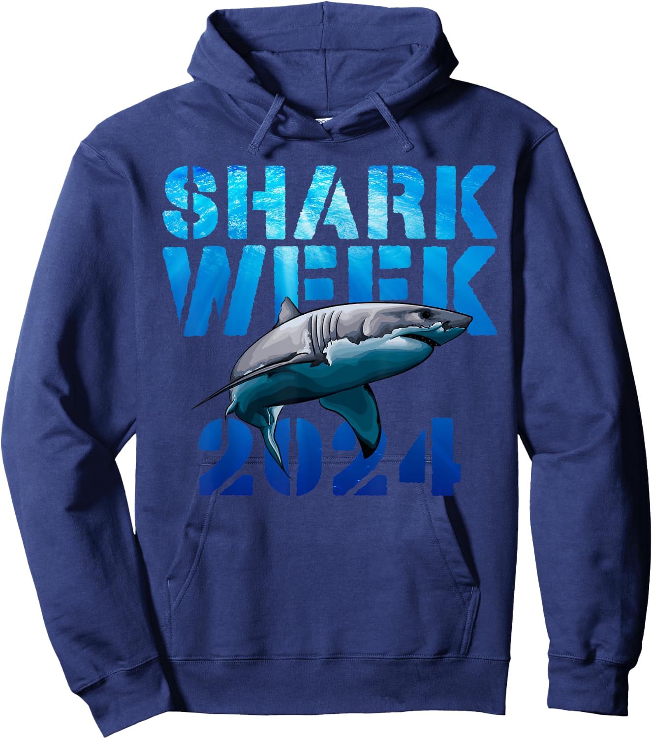Shark Lover 2024 Week Animal Ocean Beach Summer Scuba Divers Men Women Kids Hoodie - Hoodie | Navy