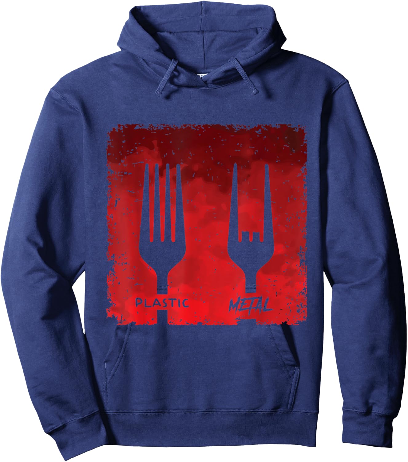 Plastic Fork Metal Music Hoodie - Hoodie | Navy