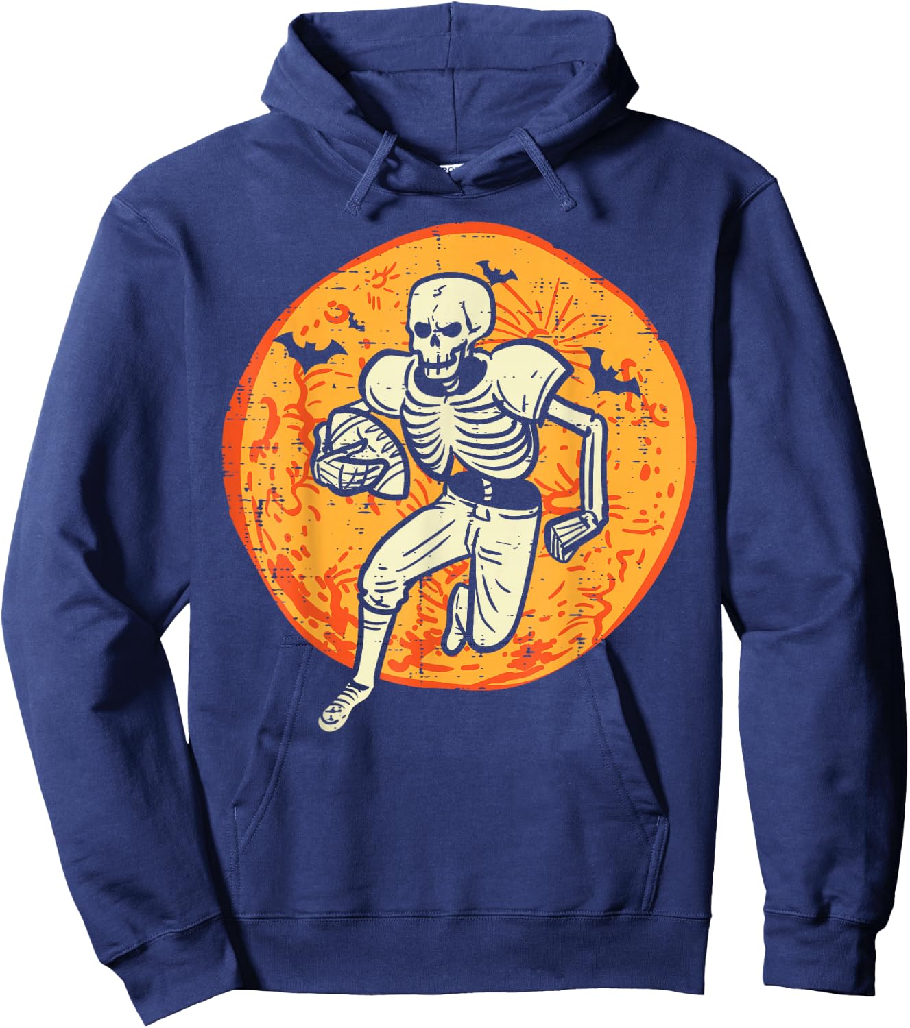 Halloween Skeleton American Football Costume Men Boys Kids Hoodie - Hoodie | Navy