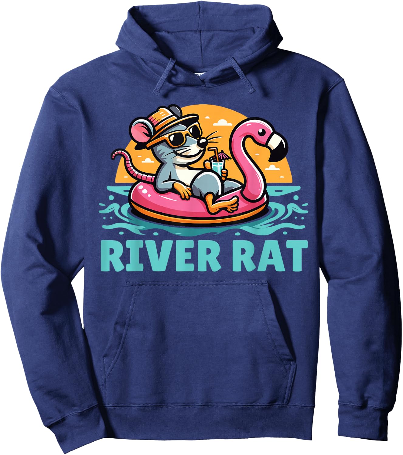 River Rat, River Floating, River Adventures, River Rat Hoodie - Hoodie | Navy