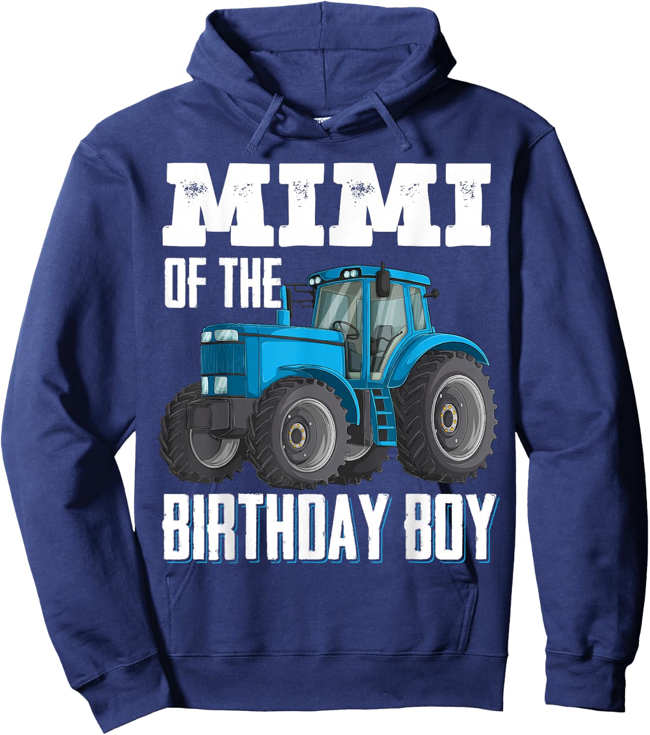 Mimi Of The Birthday Boy Family Tractors Farm Trucks Bday Hoodie - Hoodie | Navy