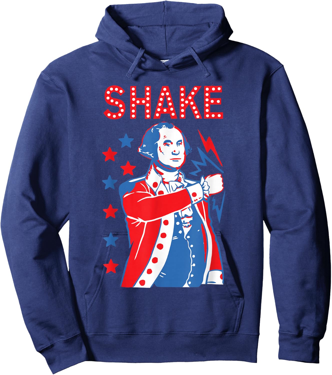 Shake & Bake Drinking American Presidents Happy 4th of July Women Men Hoodie - Hoodie | Navy