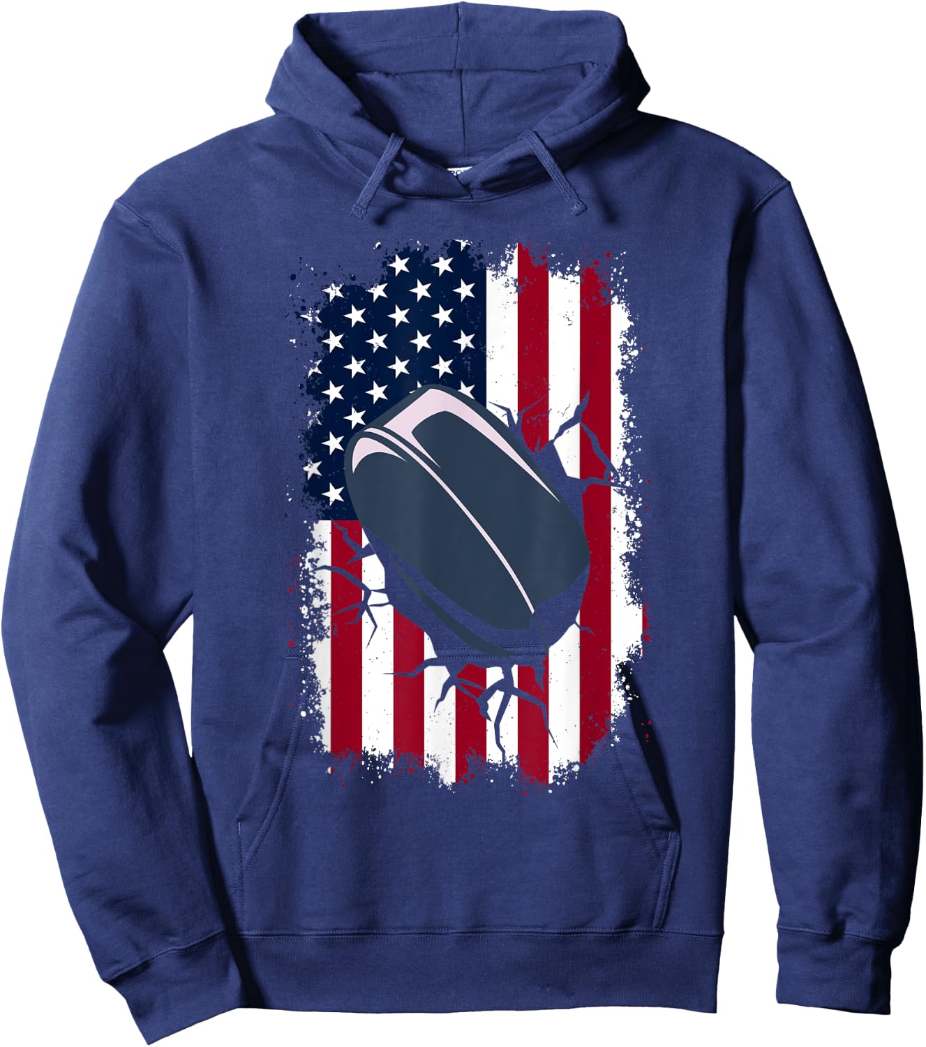 USA American Ice Hockey Player Coach & Fan - Ice Hockey Hoodie - Hoodie | Navy