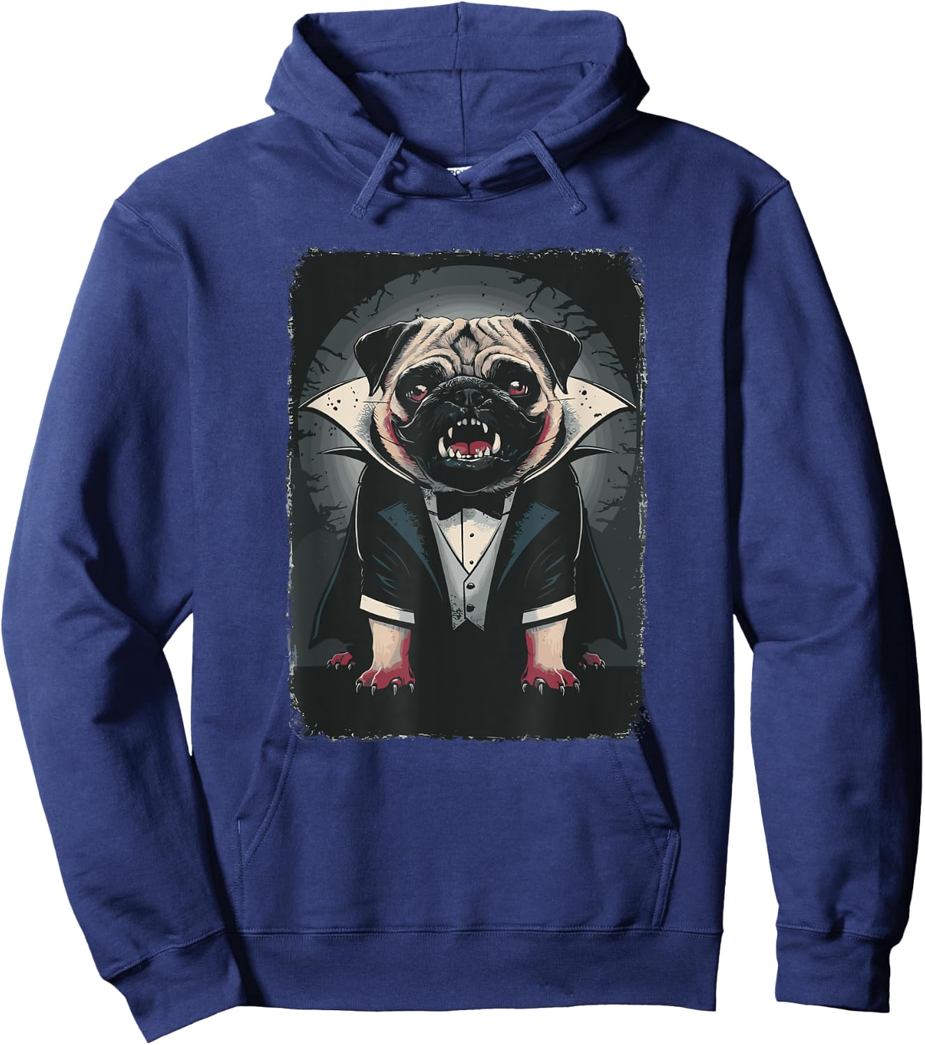 Halloween Vampire Pug Pugs Hoodie - Hoodie | Navy
