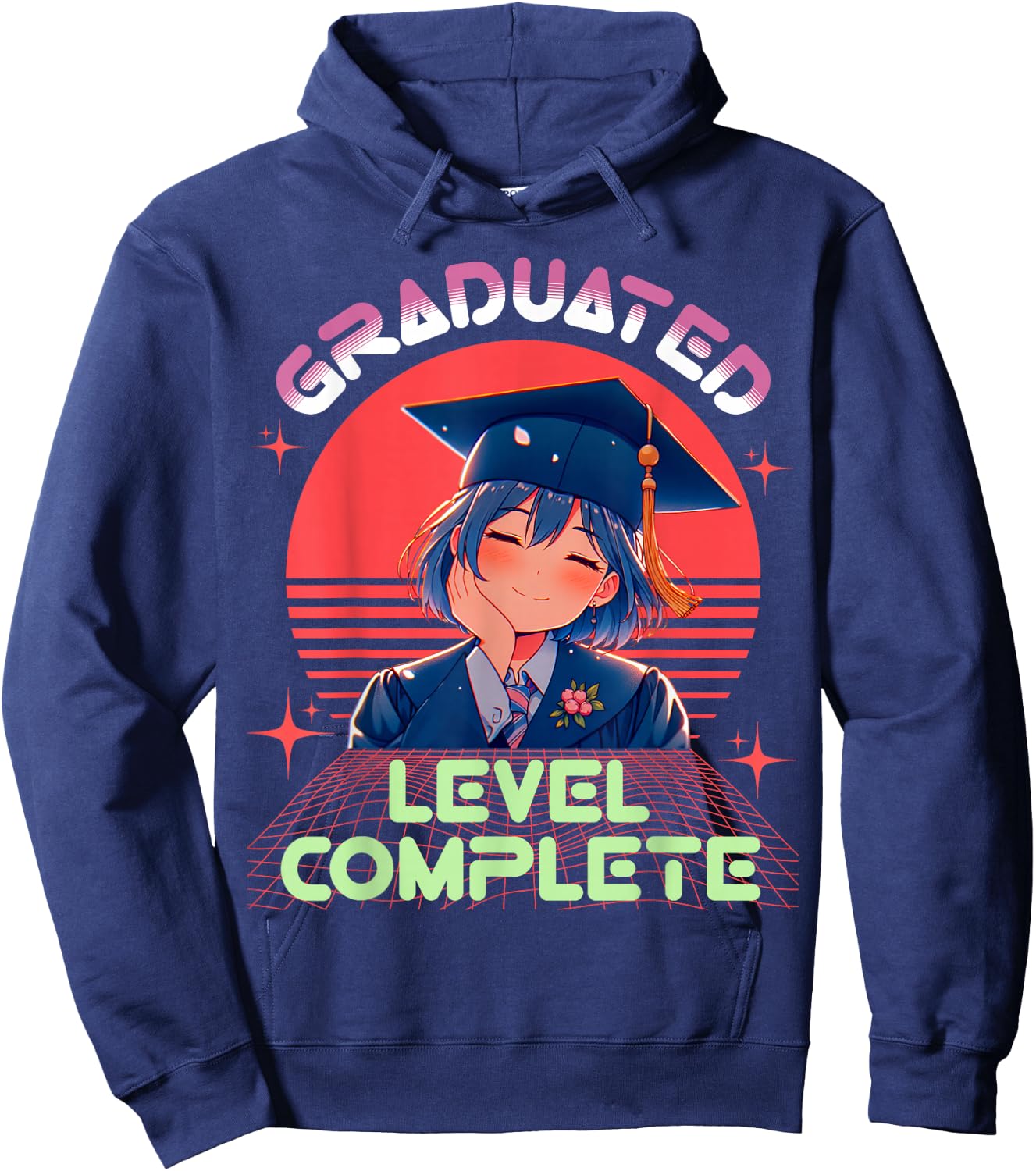 Graduation shirts 2025 anime lover high school college Hoodie - Hoodie | Navy