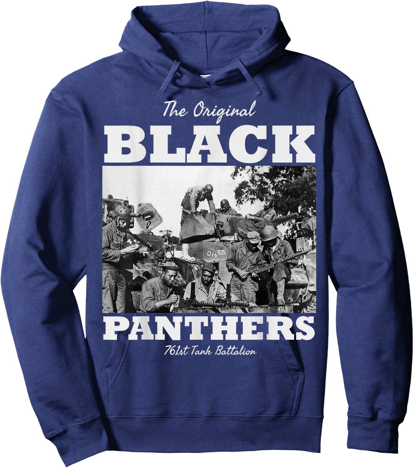 Black Panthers 761st Tank Battalion WW2 Tank Squadron Hoodie - Hoodie | Navy