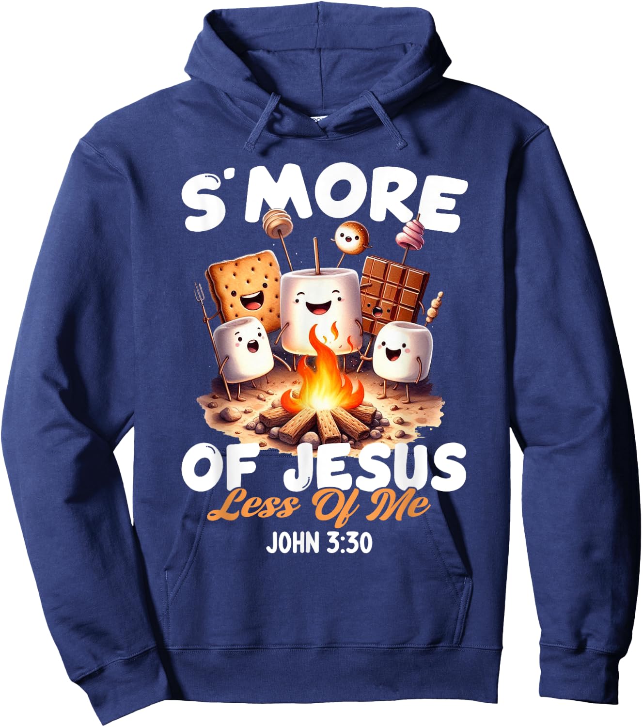 Smore Of Jesus Less Of Me Christian Camper Camping Lover Hoodie - Hoodie | Navy
