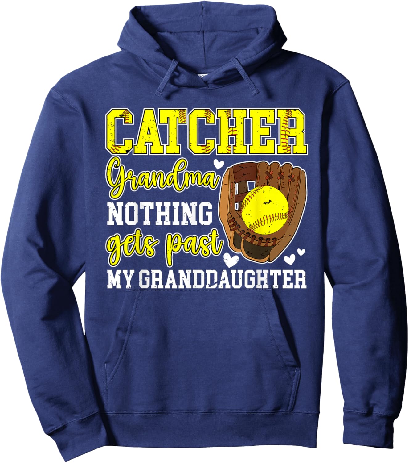 Softball Catcher Grandma of A Softball Catcher Grandmother Hoodie - Hoodie | Navy