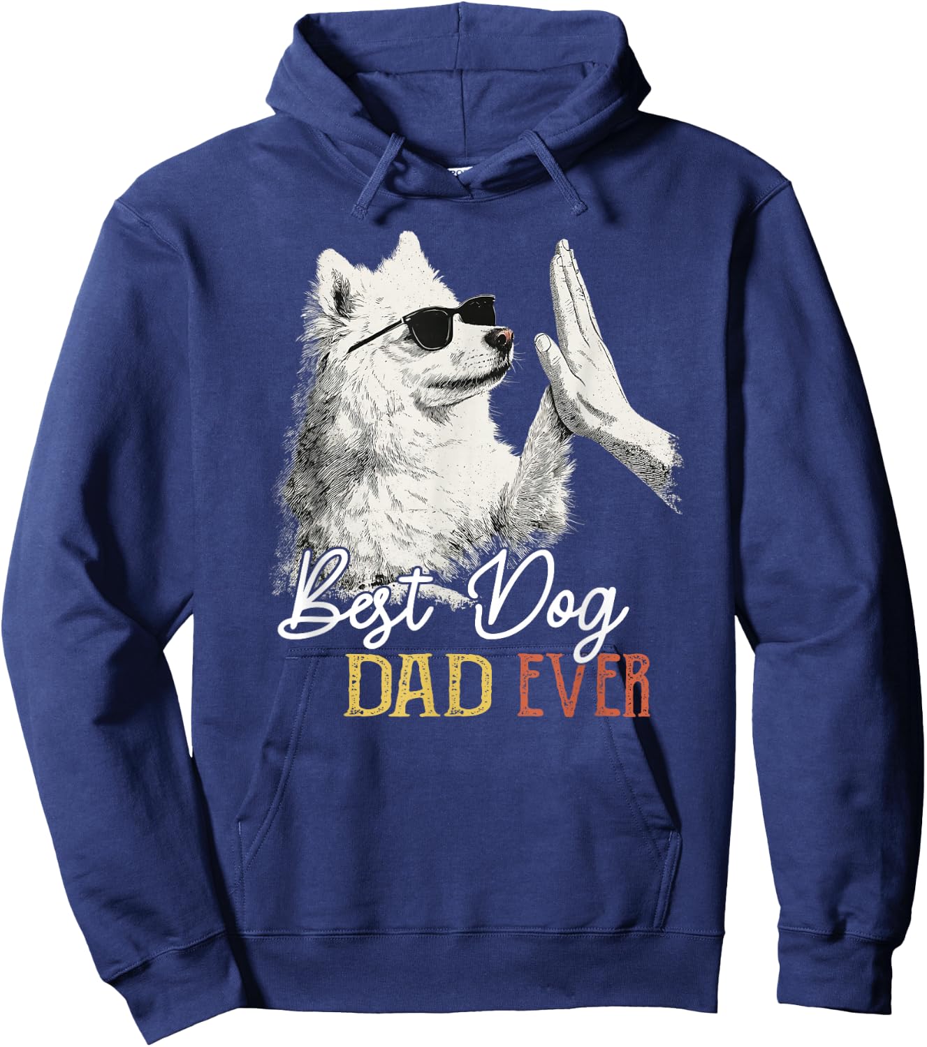 Best American Eskimo Dad Ever Men Dog Lover Fathers Day Hoodie - Hoodie | Navy