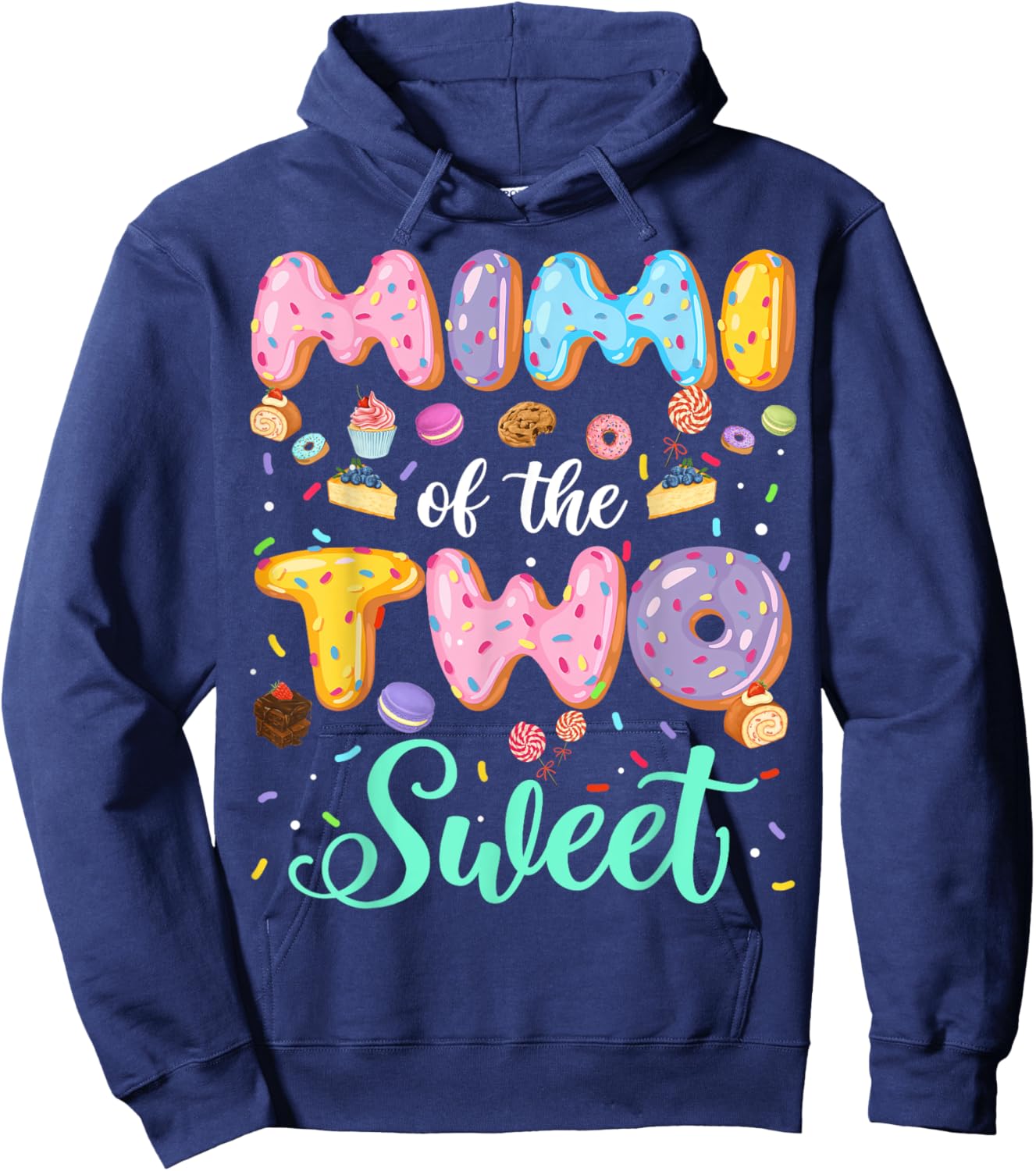 Mimi Of The Two Sweet 2Nd Birthday Girl Donut Lover Hoodie - Hoodie | Navy