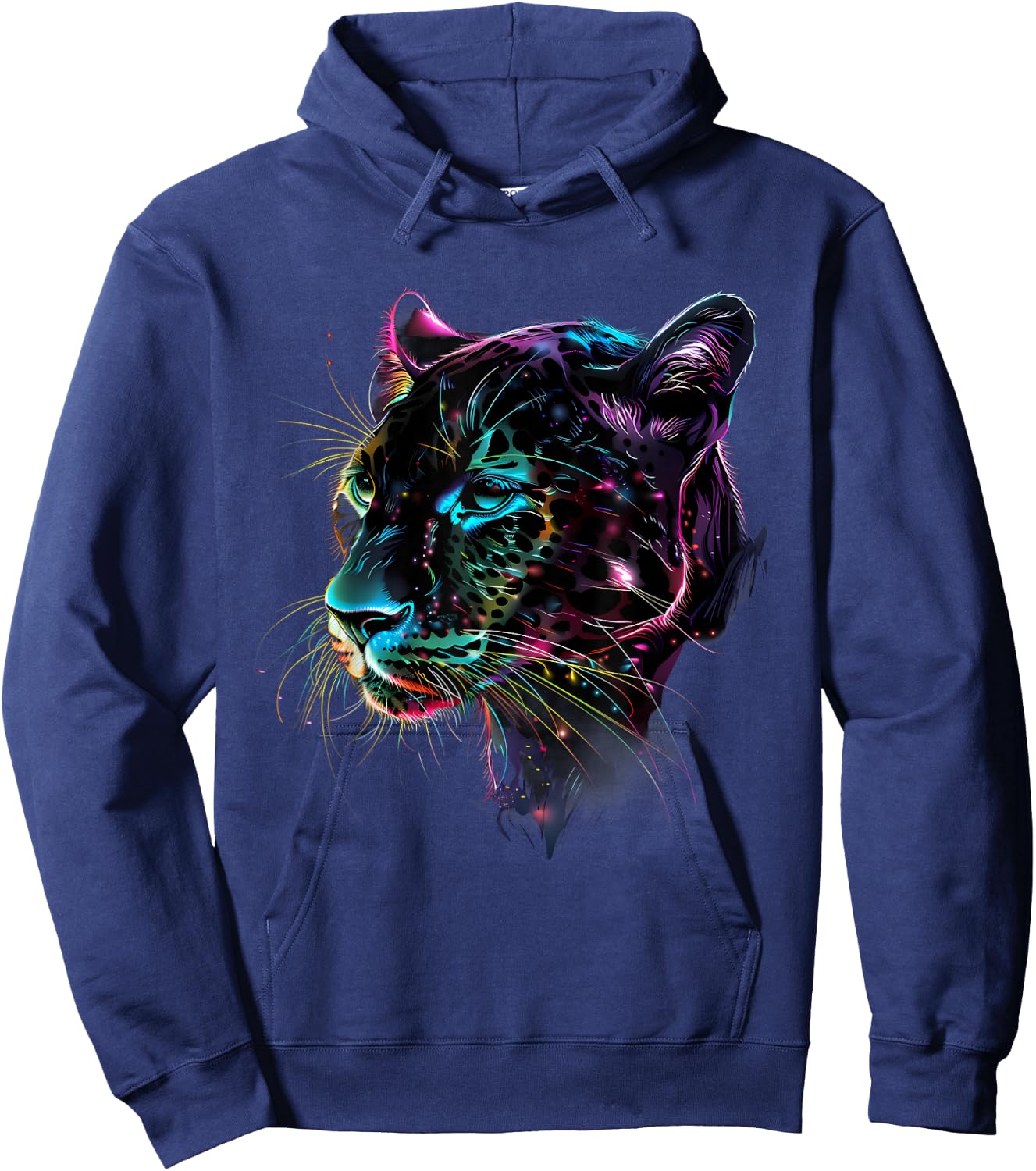 Panther Animal Graphic Portrait Artwork Black Panther Lover Hoodie - Hoodie | Navy