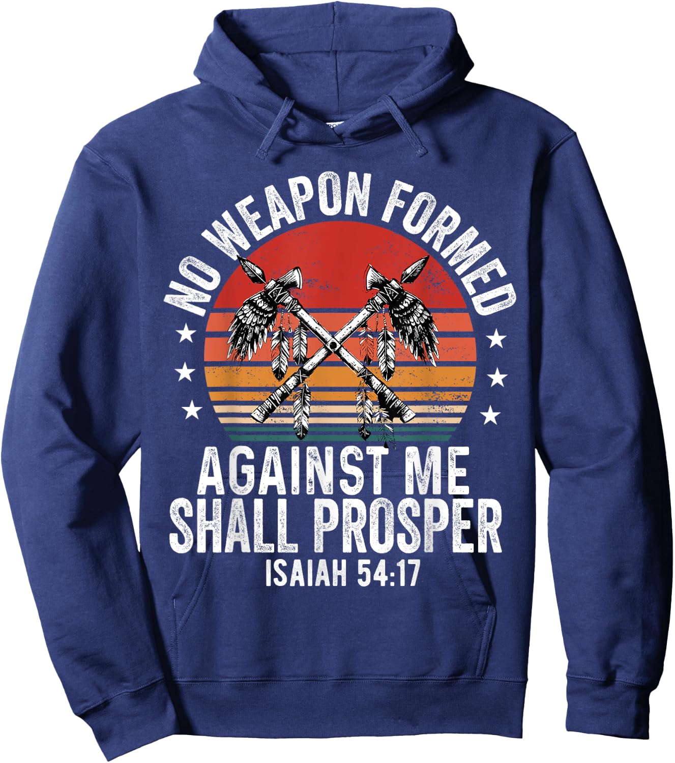 No Weapon Formed Against Me Shall Prosper Christian Believer Hoodie - Hoodie | Navy