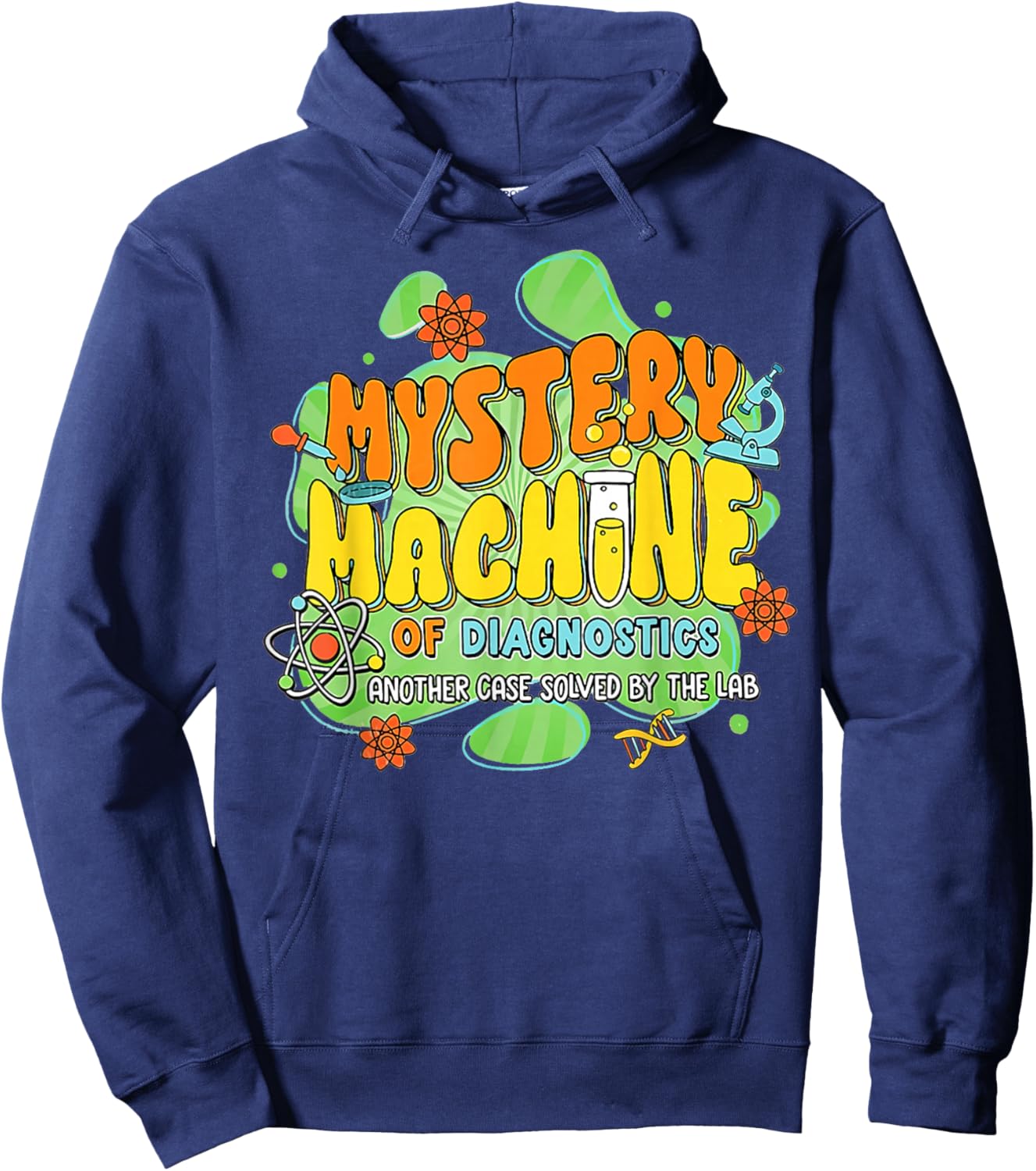 Mystery Machine of Diagnostics Lab Week 2025 Med Lab Tech Hoodie - Hoodie | Navy