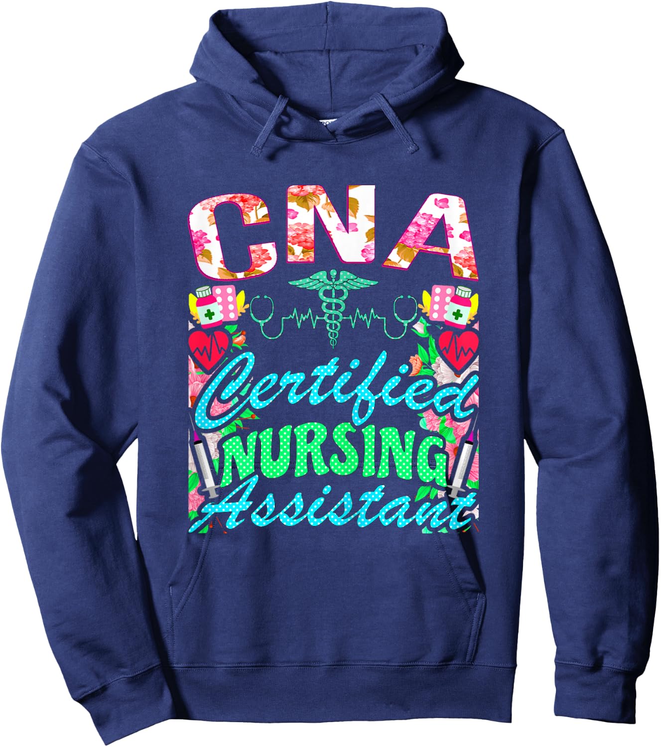 CNA Certified Nursing Assistant, CNA Medical Nurse Hoodie - Hoodie | Navy
