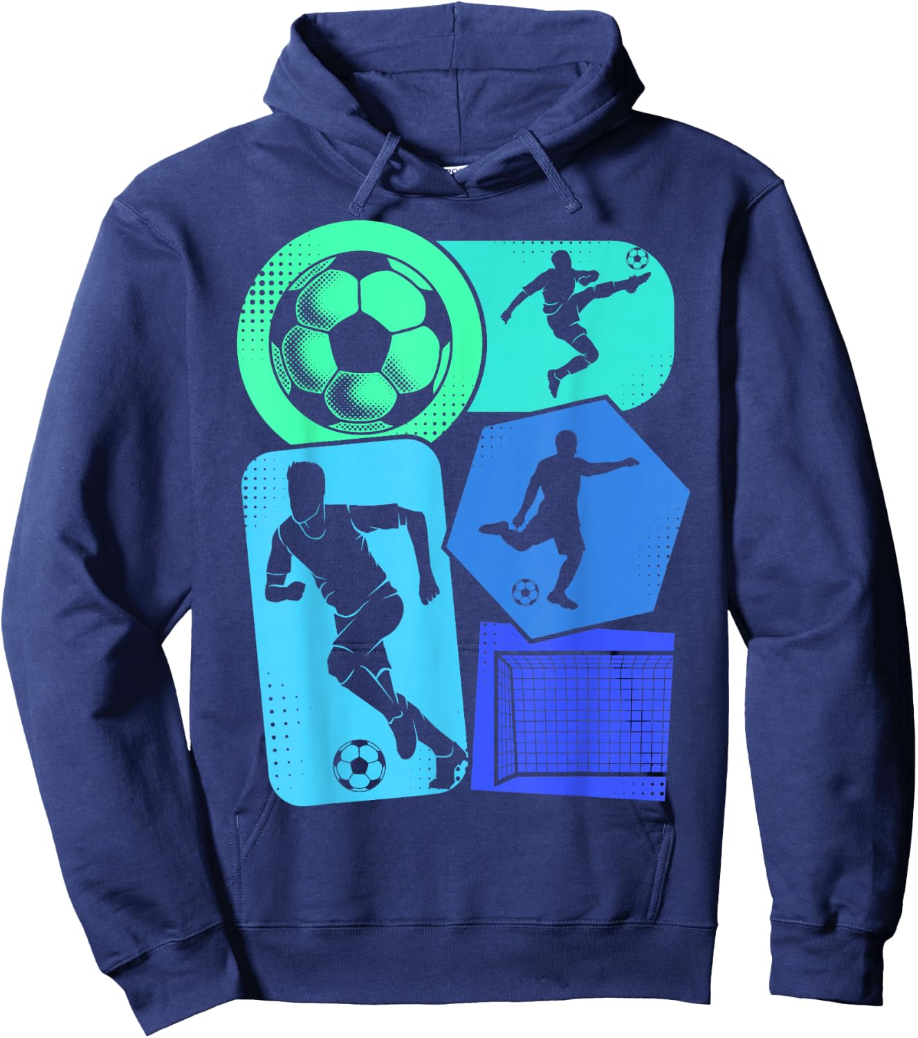 Soccer Player Boys Kids Men Hoodie - Hoodie | Navy