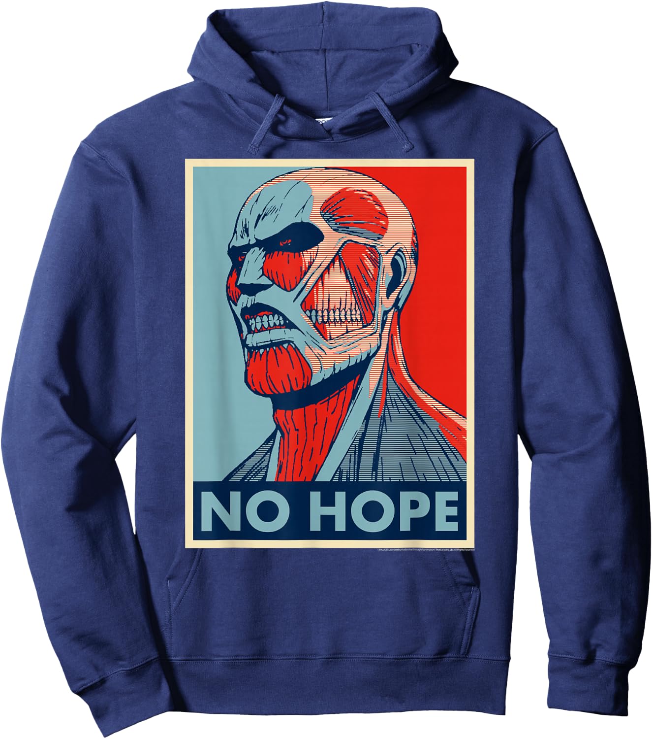 Attack on Titan Colossus Titan No Hope Poster Art Anime Hoodie - Hoodie | Navy