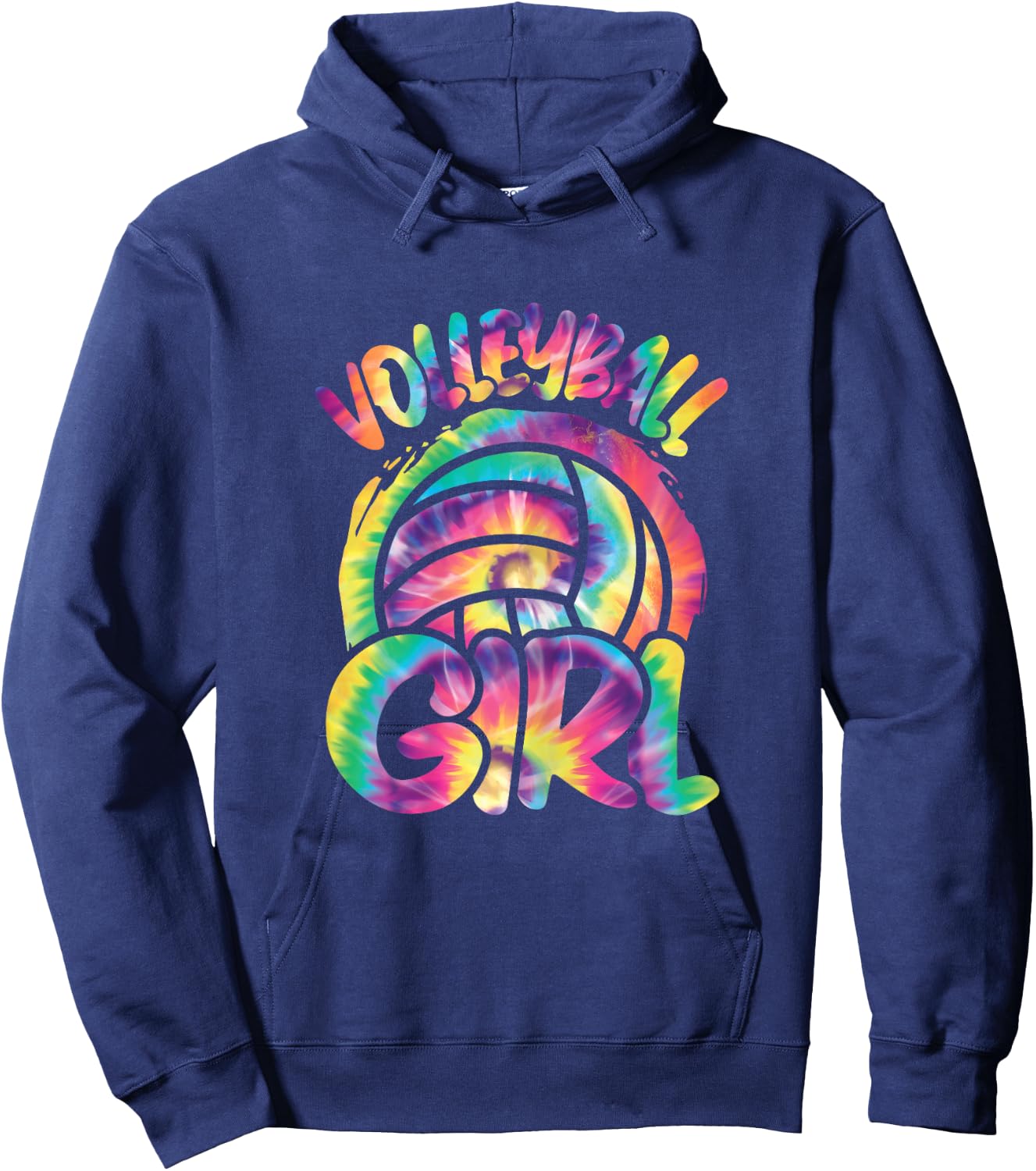 Volleyball Girl Volleyball Player Colorful Women Girls Hoodie - Hoodie | Navy