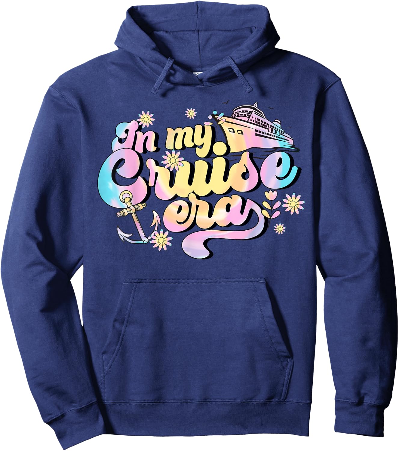 In My Cruise Era Cruising Trip Cruise Lover , Small, Black Hoodie - Hoodie | Navy