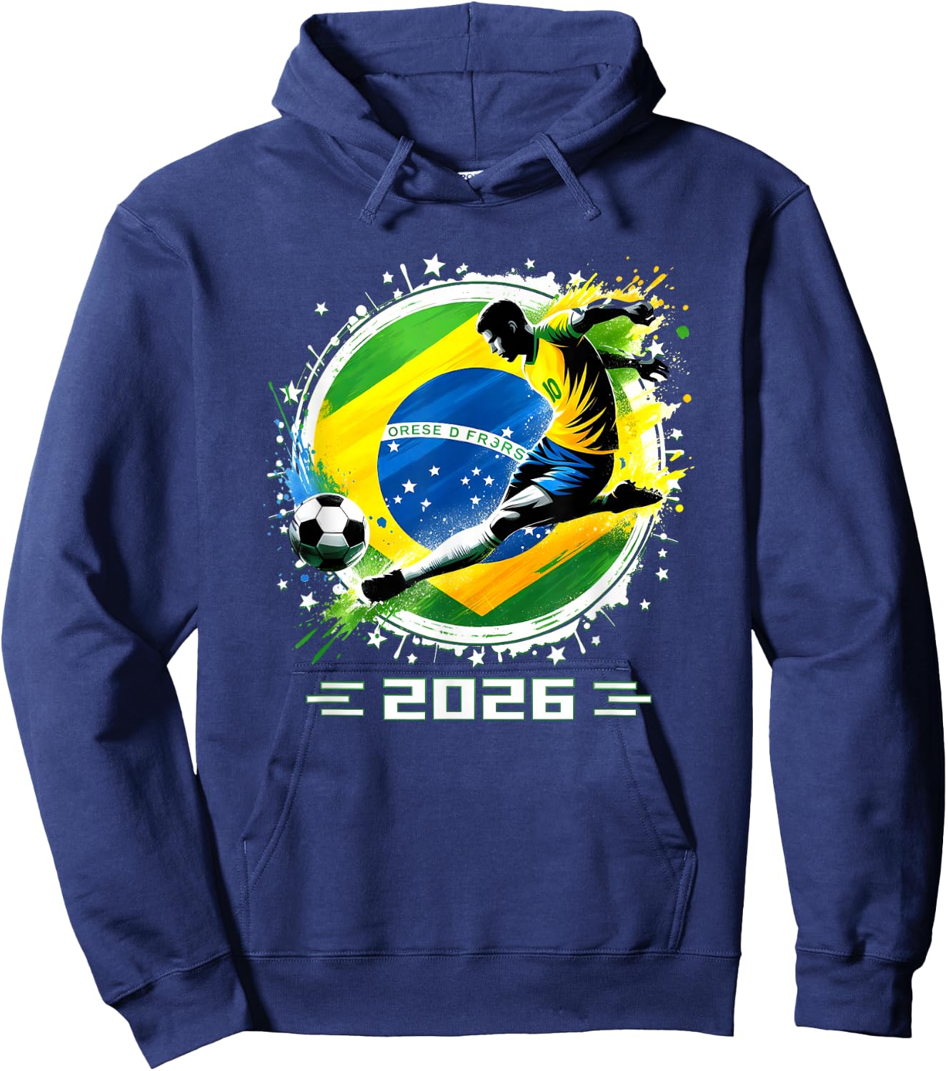 Brazil 2026 Brazil Player Retro Boys Hoodie - Hoodie | Navy