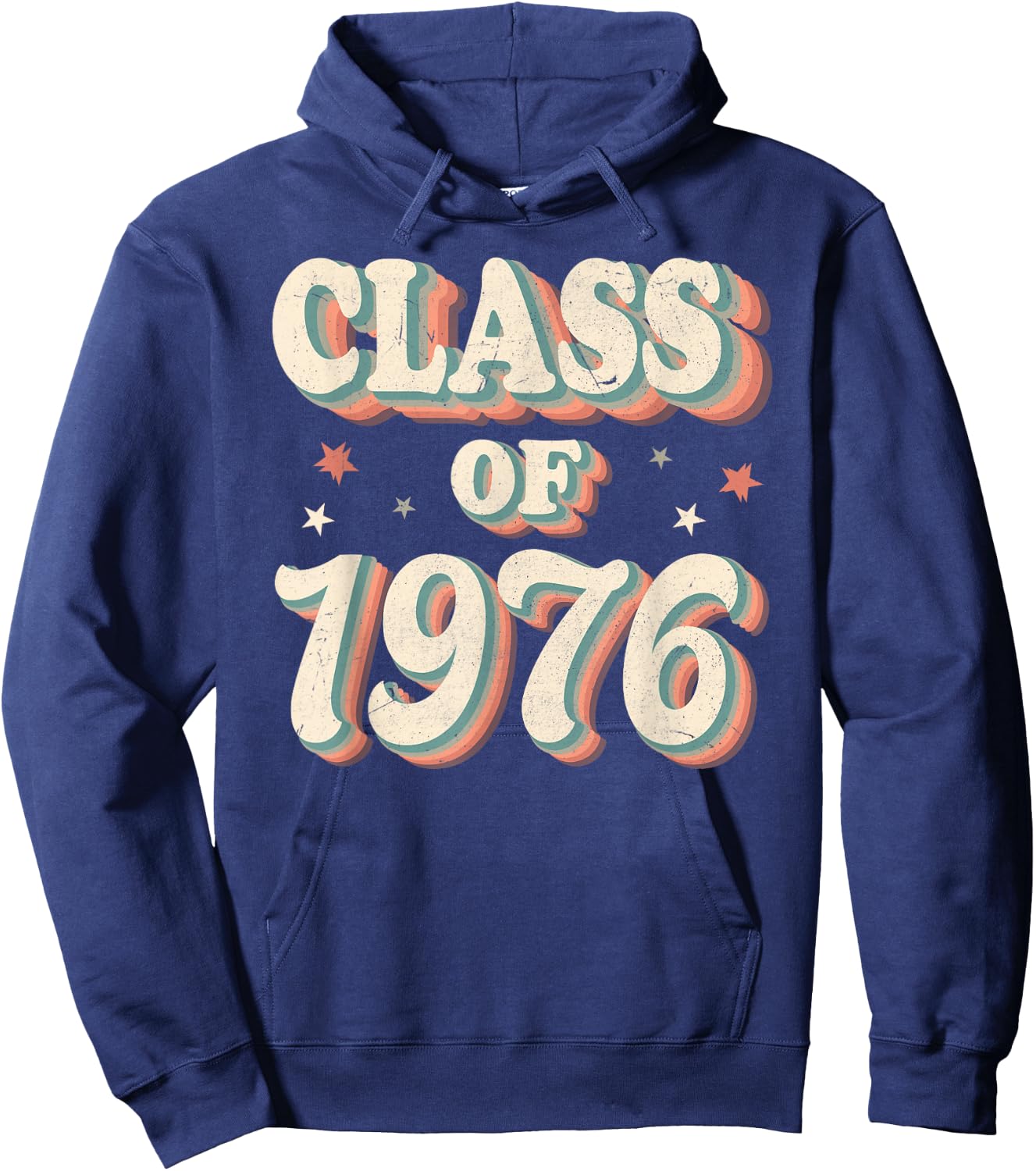 Vintage Class Of 1976 76 High School Graduation Hoodie - Hoodie | Navy