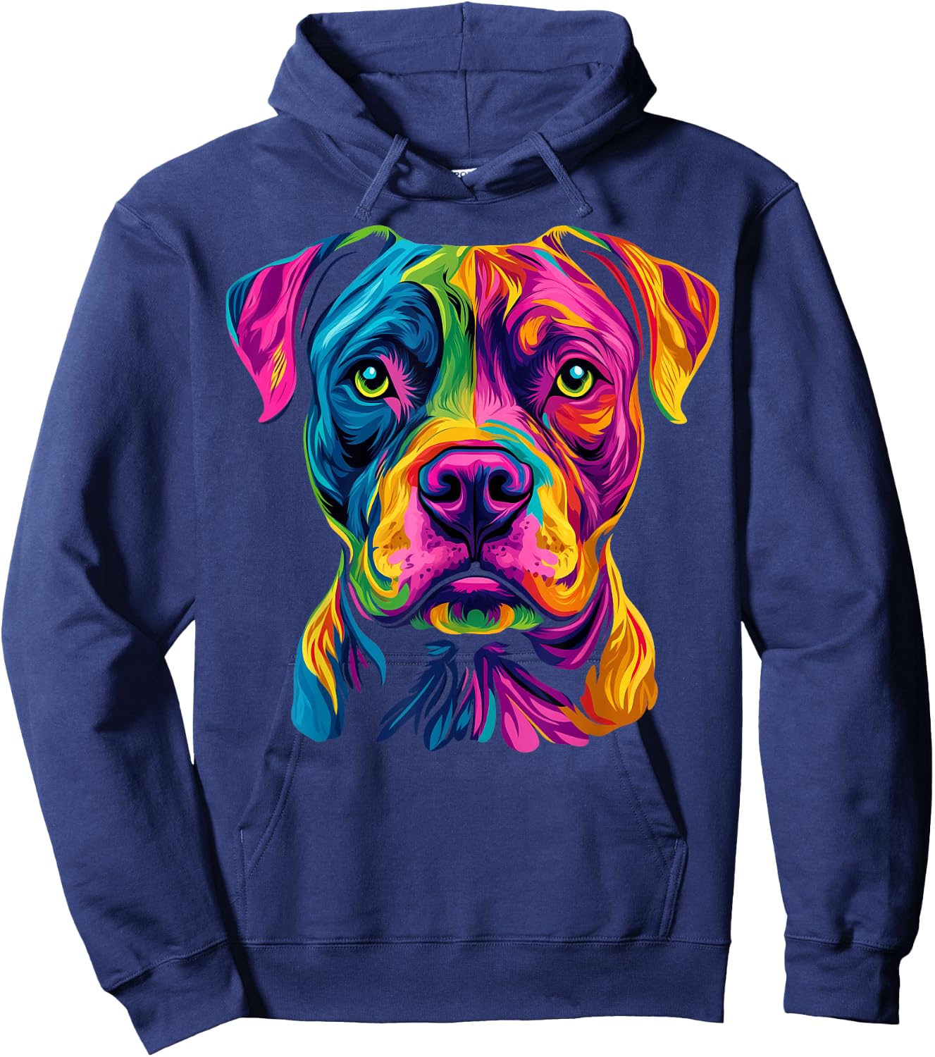 Colorful American Staffordshire Terrier Lover Cute Dog Black Hoodie - Hoodie | Navy