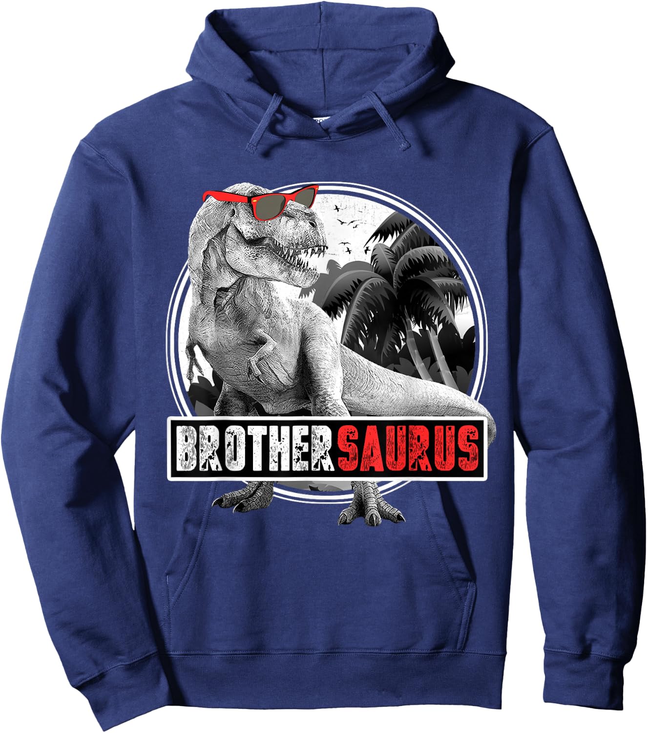 Brothersaurus T-Rex Dinosaur Brother Dinosaur Hoodie - Hoodie | Navy